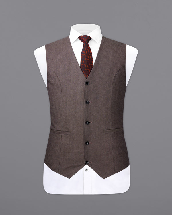 Iridium Brown Premium Cotton Designer Waistcoat V2367-36, V2367-38, V2367-40, V2367-42, V2367-44, V2367-46, V2367-48, V2367-50, V2367-52, V2367-54, V2367-56, V2367-58, V2367-60