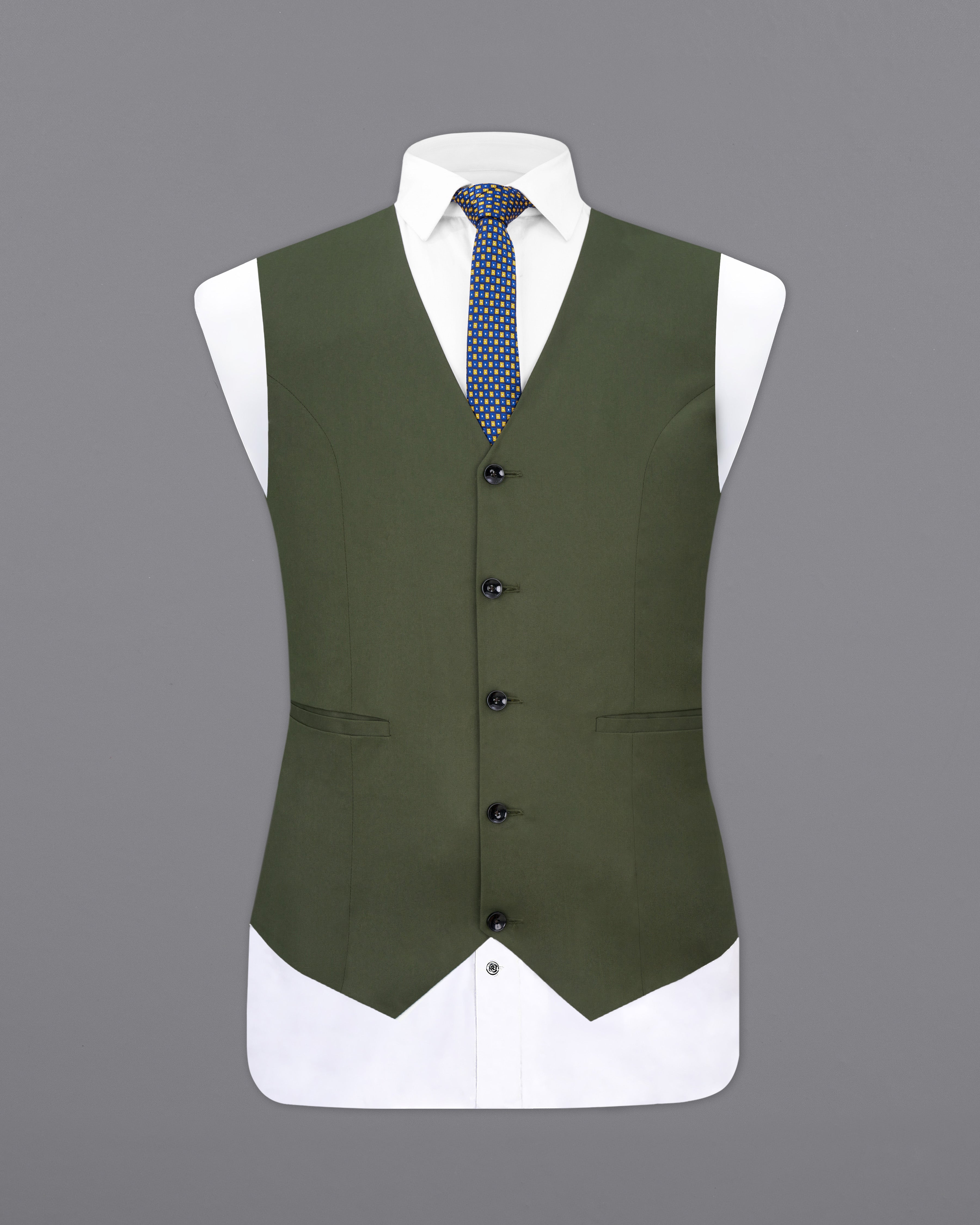 Twill Green Textured Waistcoat V2456-36, V2456-38, V2456-40, V2456-42, V2456-44, V2456-46, V2456-48, V2456-50, V2456-52, V2456-54, V2456-56, V2456-58, V2456-60