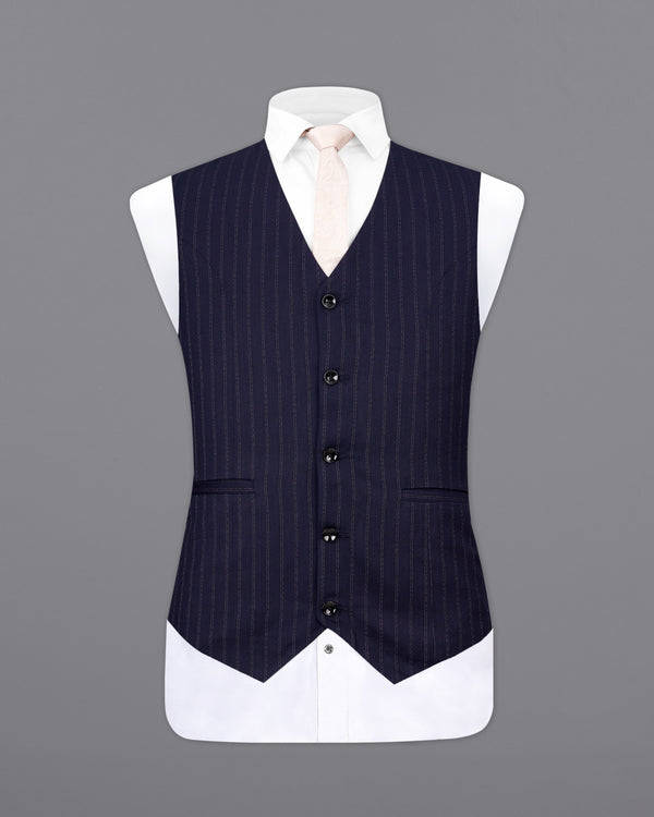 Mirage Navy Blue Striped Waistcoat V2486-36, V2486-38, V2486-40, V2486-42, V2486-44, V2486-46, V2486-48, V2486-50, V2486-52, V2486-54, V2486-56, V2486-58, V2486-60