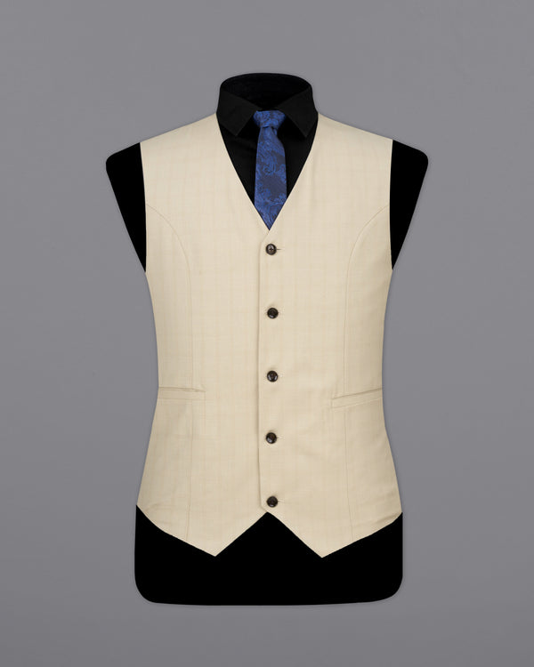 Calm Shell Brown Subtle Plaid Waistcoat V2490-36, V2490-38, V2490-40, V2490-42, V2490-44, V2490-46, V2490-48, V2490-50, V2490-52, V2490-54, V2490-56, V2490-58, V2490-60