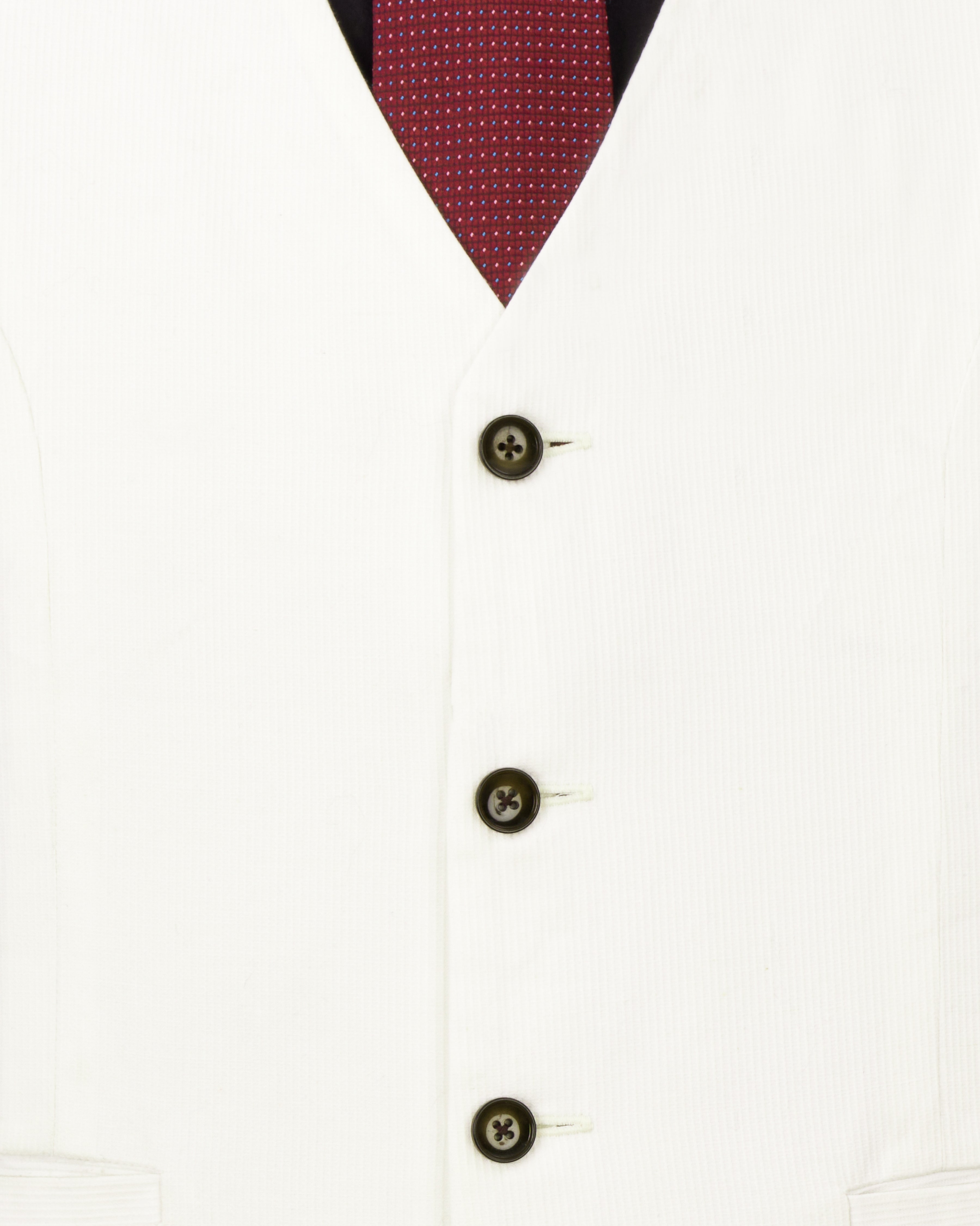 Bright White Premium Cotton Waistcoat V2505-36, V2505-38, V2505-40, V2505-42, V2505-44, V2505-46, V2505-48, V2505-50, V2505-52, V2505-54, V2505-56, V2505-58, V2505-60