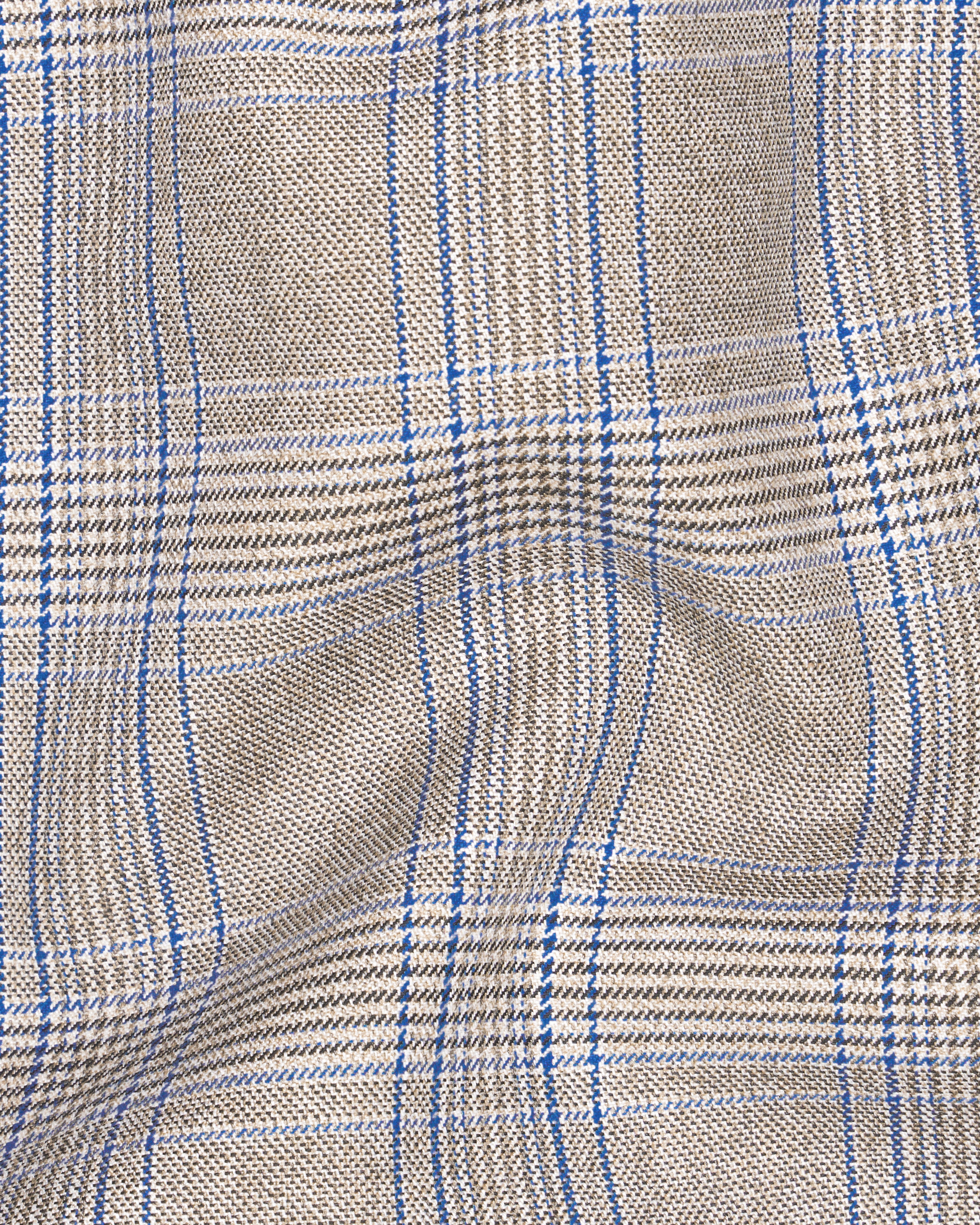 Sandrift Brown with Persian Blue Plaid Waistcoat V2512-36, V2512-38, V2512-40, V2512-42, V2512-44, V2512-46, V2512-48, V2512-50, V2512-52, V2512-54, V2512-56, V2512-58, V2512-60