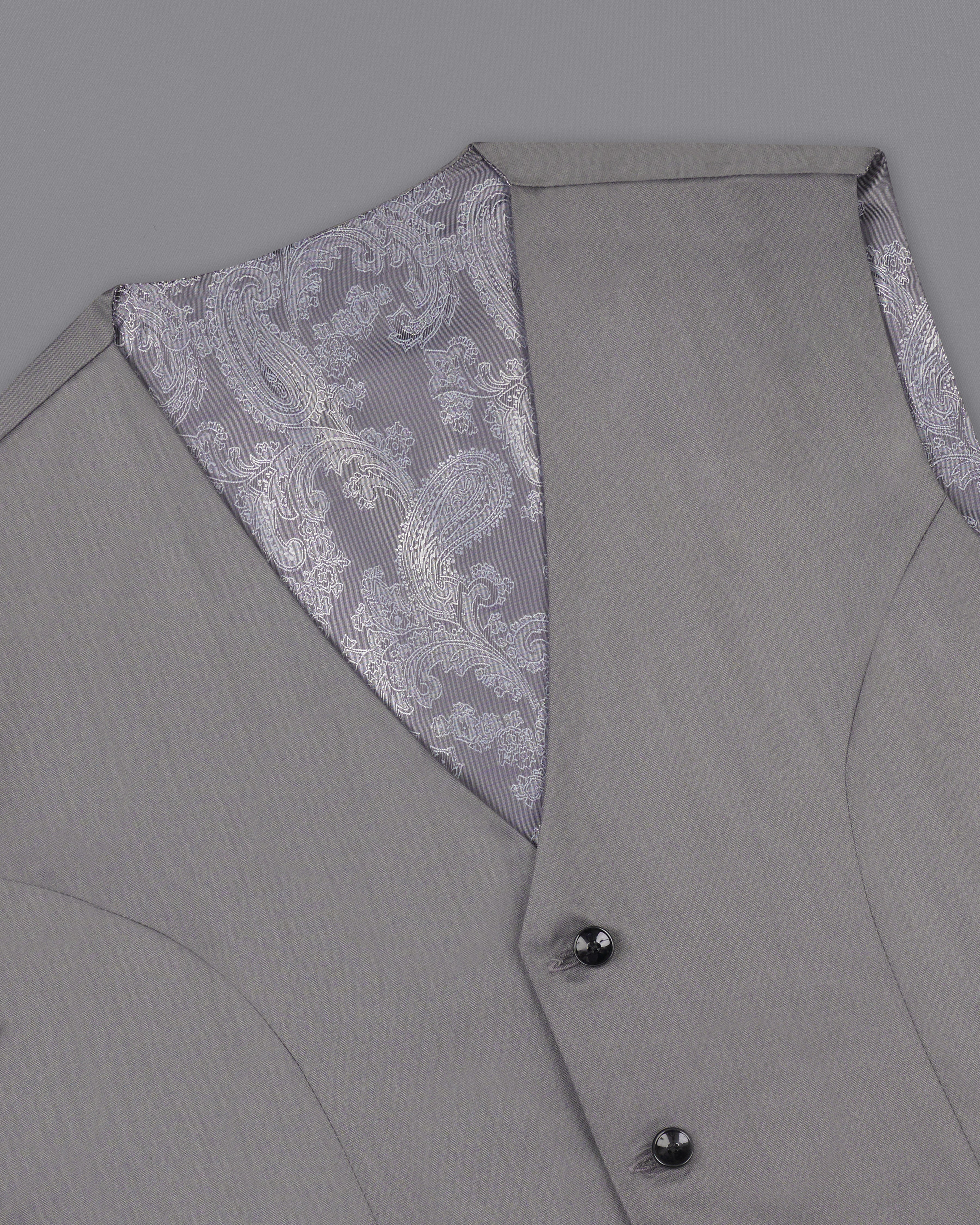 Granite Gray Designer Waistcoat V2536-36, V2536-38, V2536-40, V2536-42, V2536-44, V2536-46, V2536-48, V2536-50, V2536-53, V2536-54, V2536-56, V2536-58, V2536-60