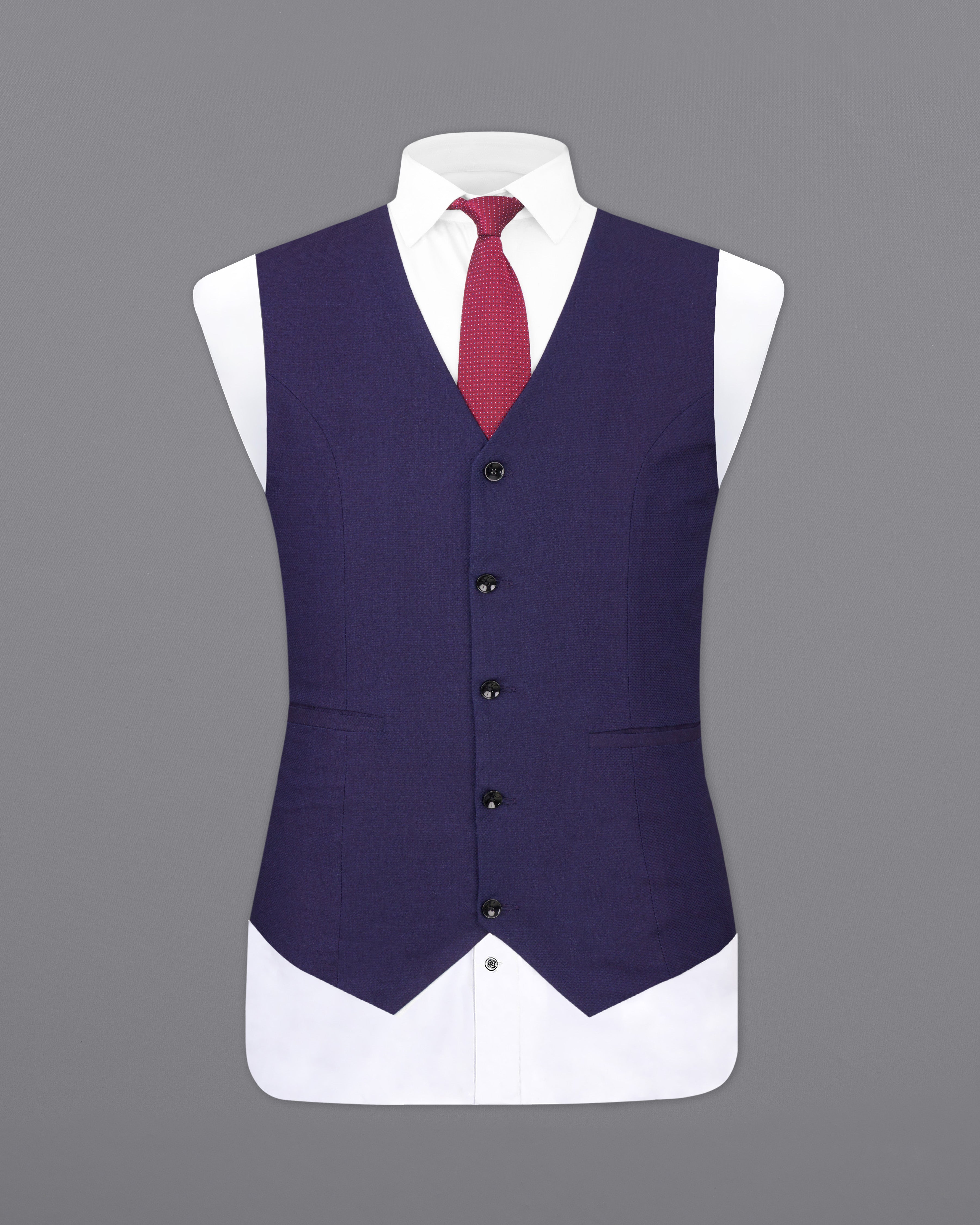 Martinique Navy Blue Premium Cotton Designer Waistcoat V2537-36, V2537-38, V2537-40, V2537-42, V2537-44, V2537-46, V2537-48, V2537-50, V2537-53, V2537-54, V2537-56, V2537-58, V2537-60