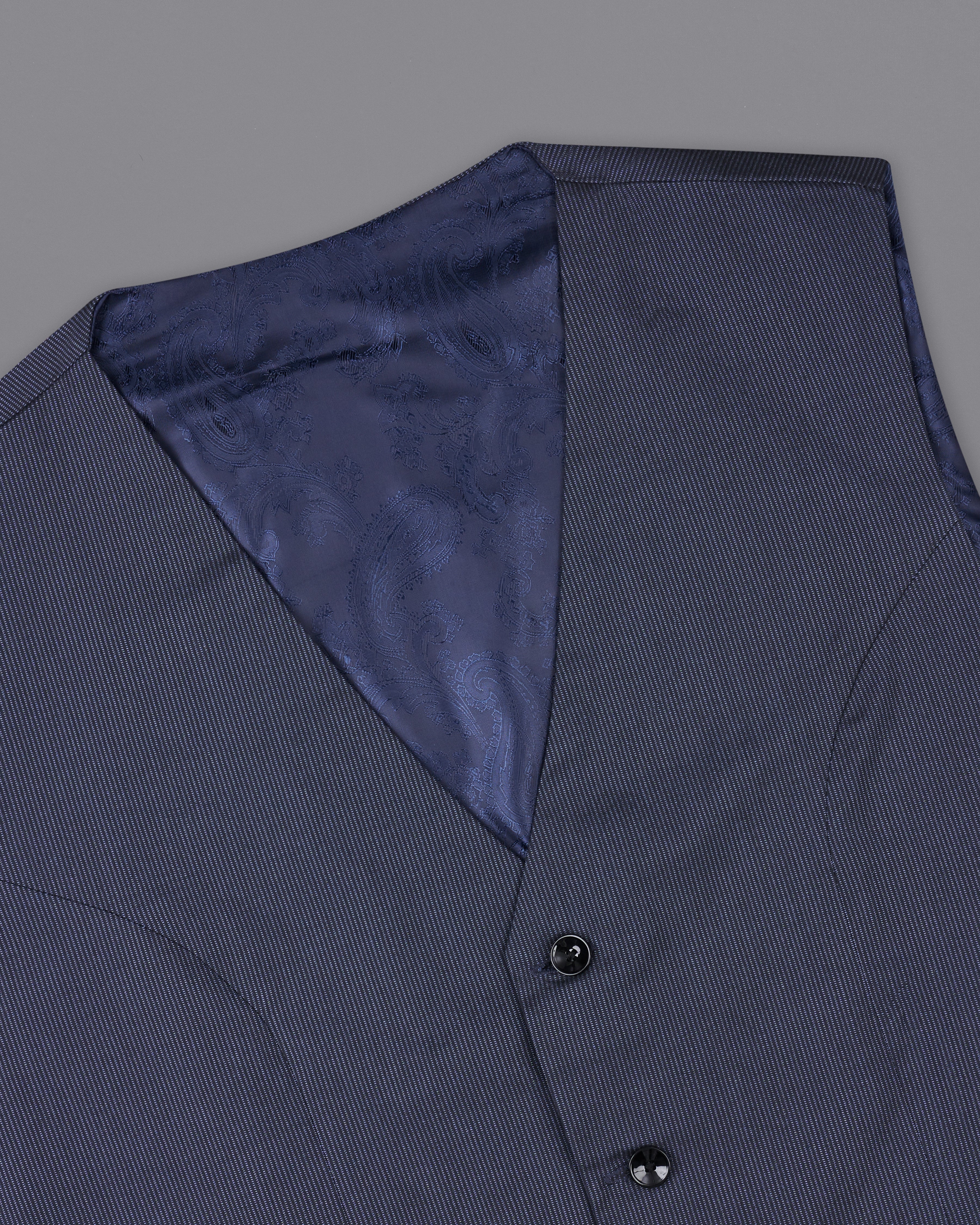 Iridium Blue Premium Cotton Waistcoat V2540-36, V2540-38, V2540-40, V2540-42, V2540-44, V2540-46, V2540-48, V2540-50, V2540-54, V2540-54, V2540-56, V2540-58, V2540-60