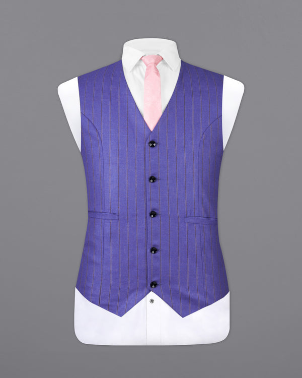 Deluge Blue Striped Waistcoat V2568-36, V2568-38, V2568-40, V2568-42, V2568-44, V2568-46, V2568-48, V2568-50, V2568-52, V2568-54, V2568-56, V2568-58, V2568-60