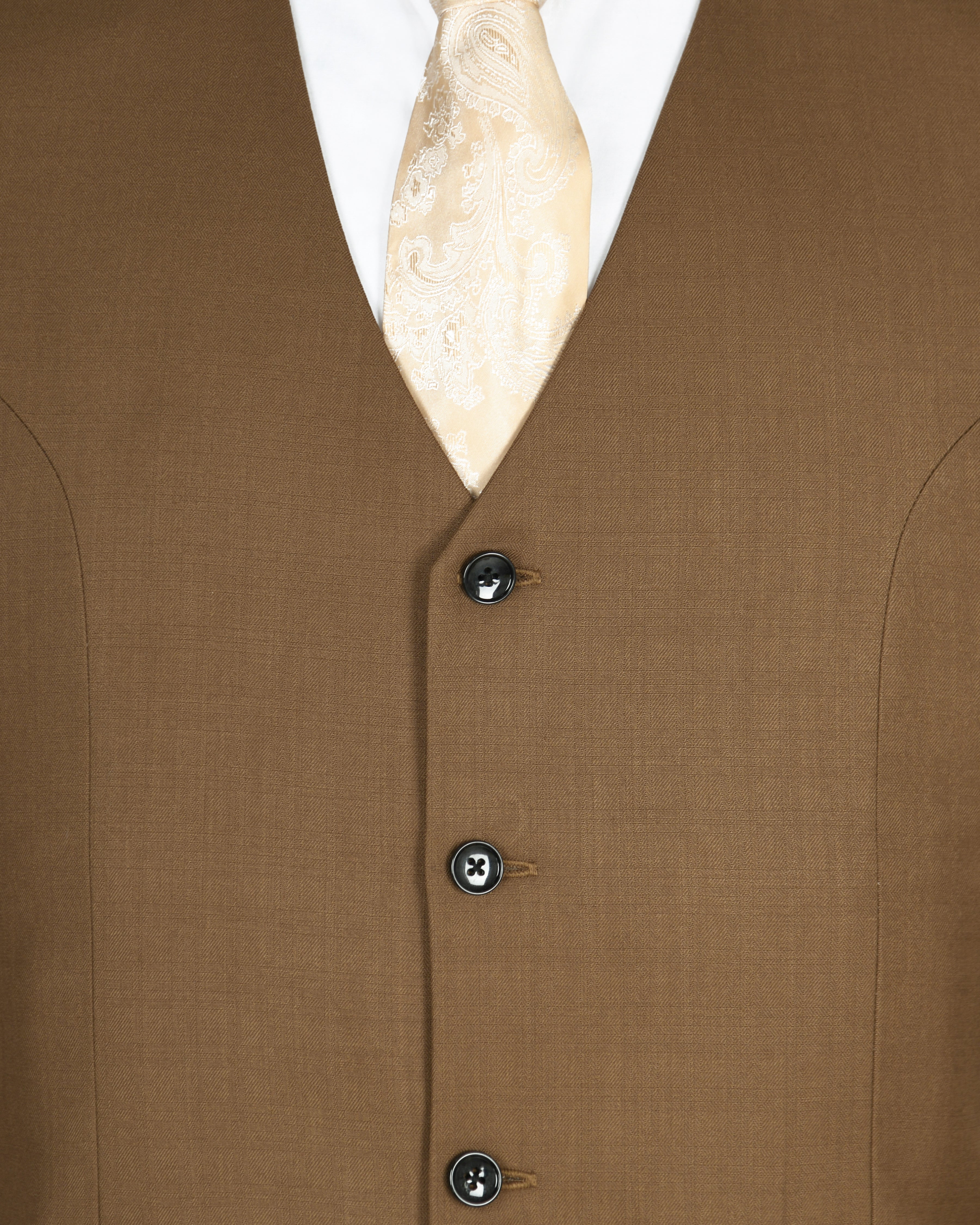 Khaki Wool Rich Waistcoat