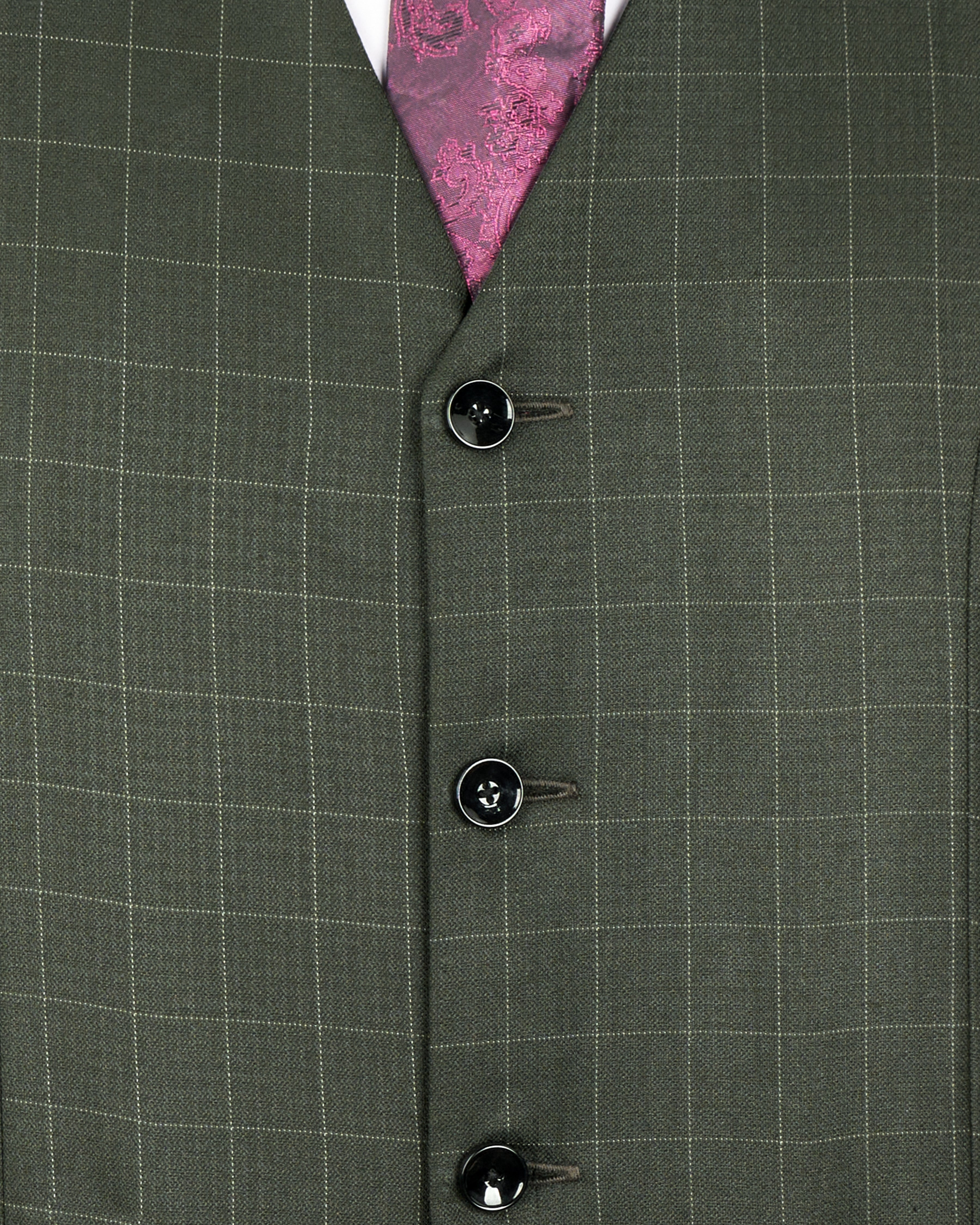 Dune Dark Green Subtle Checkered Waistcoat V2706-36, V2706-38, V2706-40, V2706-42, V2706-44, V2706-46, V2706-48, V2706-50, V2706-52, V2706-54, V2706-56, V2706-58, V2706-60