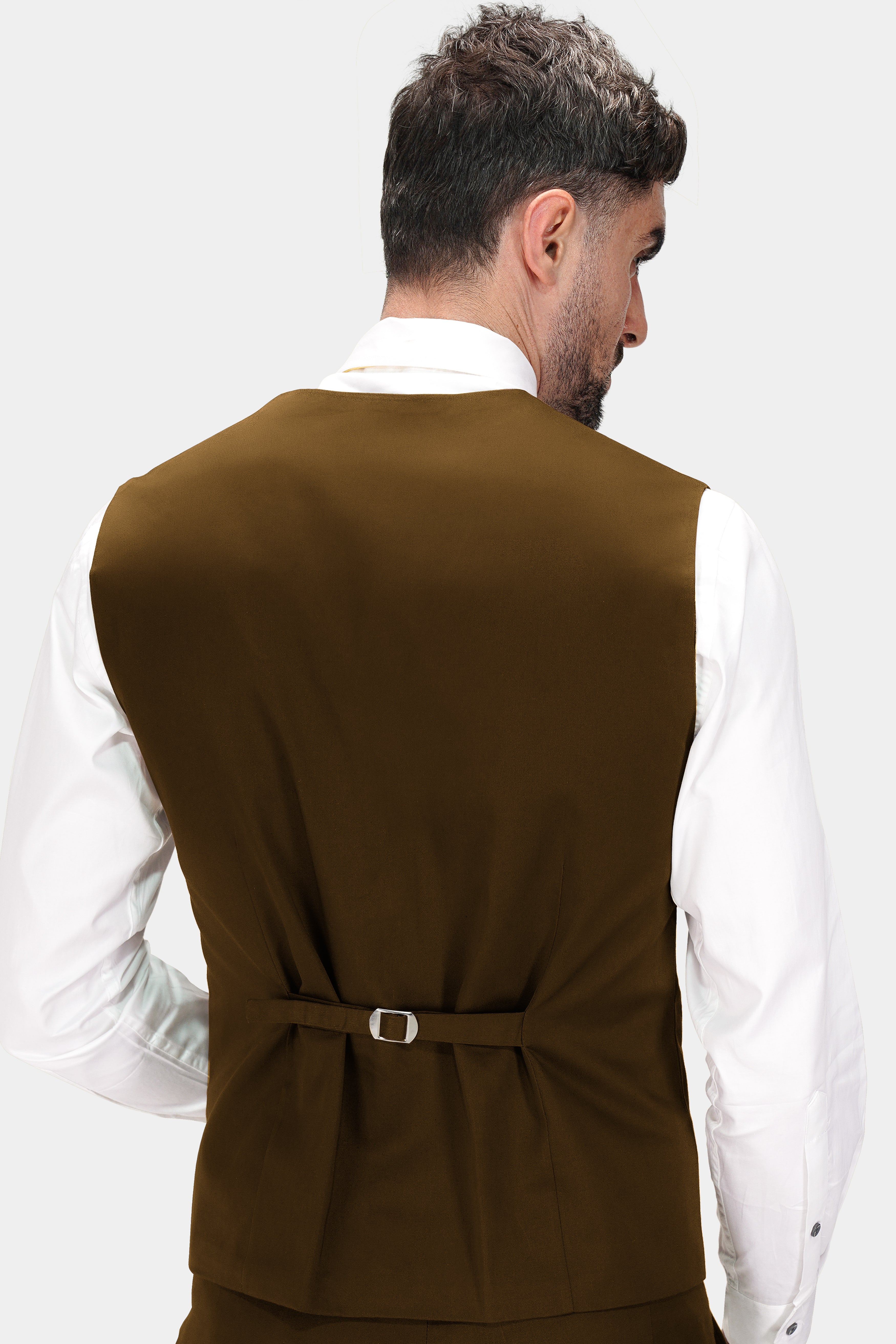 Metallic Bronze Brown Premium Cotton Stretchable Traveler Waistcoat V2778-36, V2778-38, V2778-40, V2778-42, V2778-44, V2778-46, V2778-48, V2778-50, V2778-52, V2778-54, V2778-56, V2778-58, V2778-60