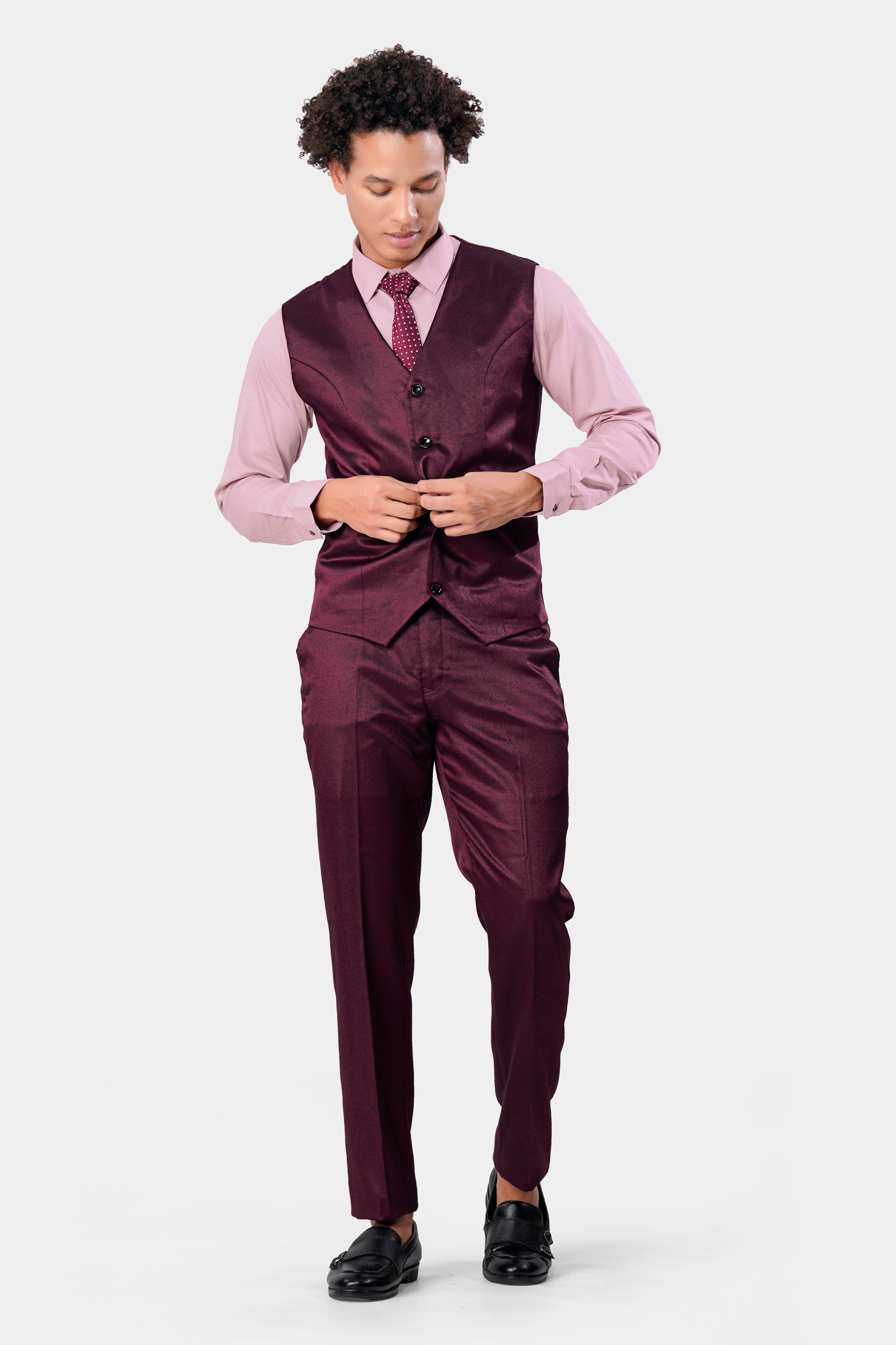 Heath Maroon Wool Rich Waistcoat V2948-36, V2948-38, V2948-40, V2948-42, V2948-44, V2948-46, V2948-48, V2948-50, V2948-48, V2948-54, V2948-56, V2948-58, V2948-60