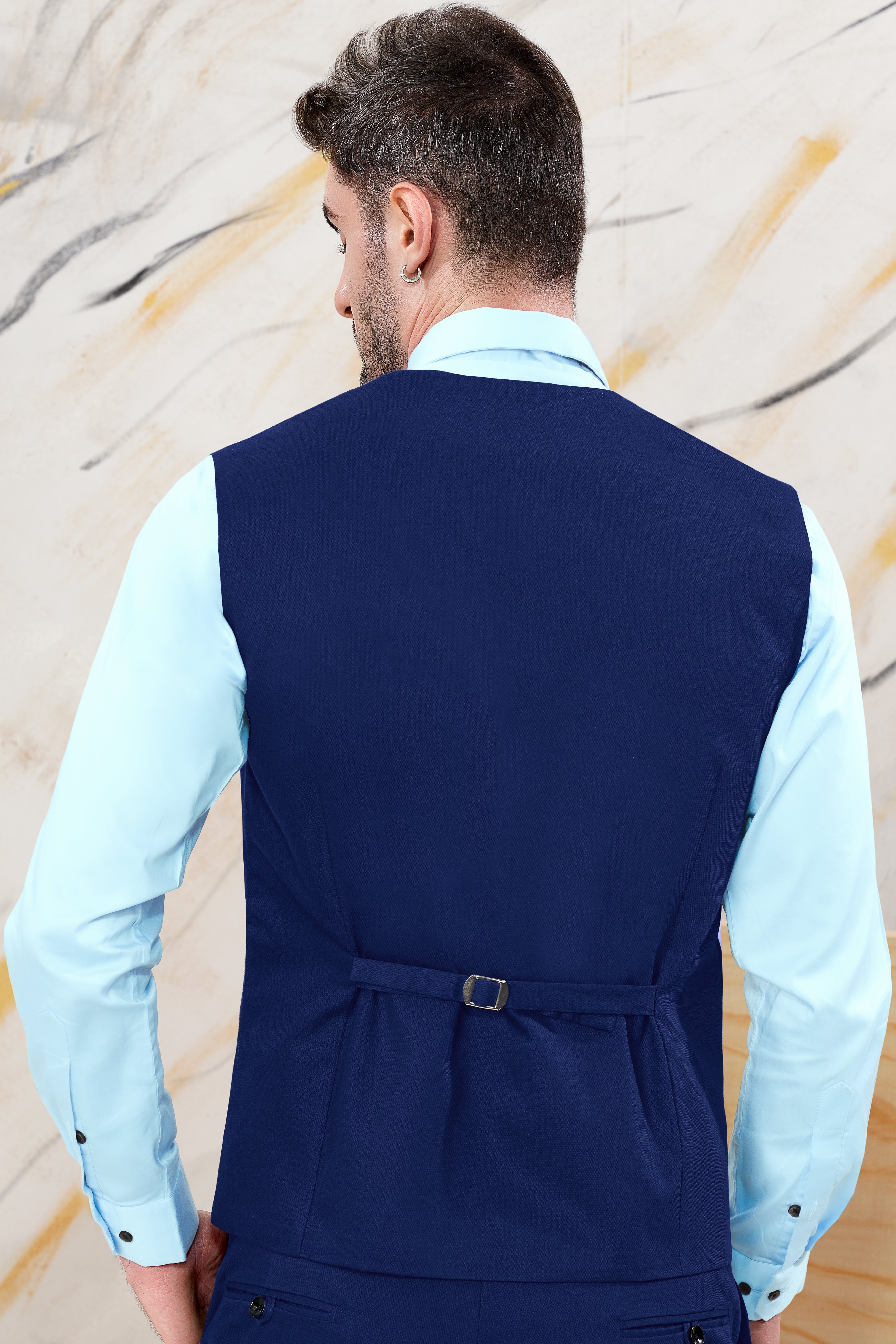 Downriver Blue Wool Rich Waistcoat V3056-36, V3056-38, V3056-40, V3056-42, V3056-44, V3056-46, V3056-48, V3056-50, V3056-56, V3056-54, V3056-56, V3056-58, V3056-60