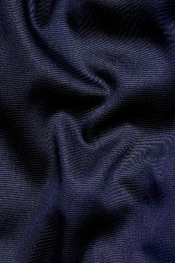 Ebony Clay Blue Wool Rich Waistcoat