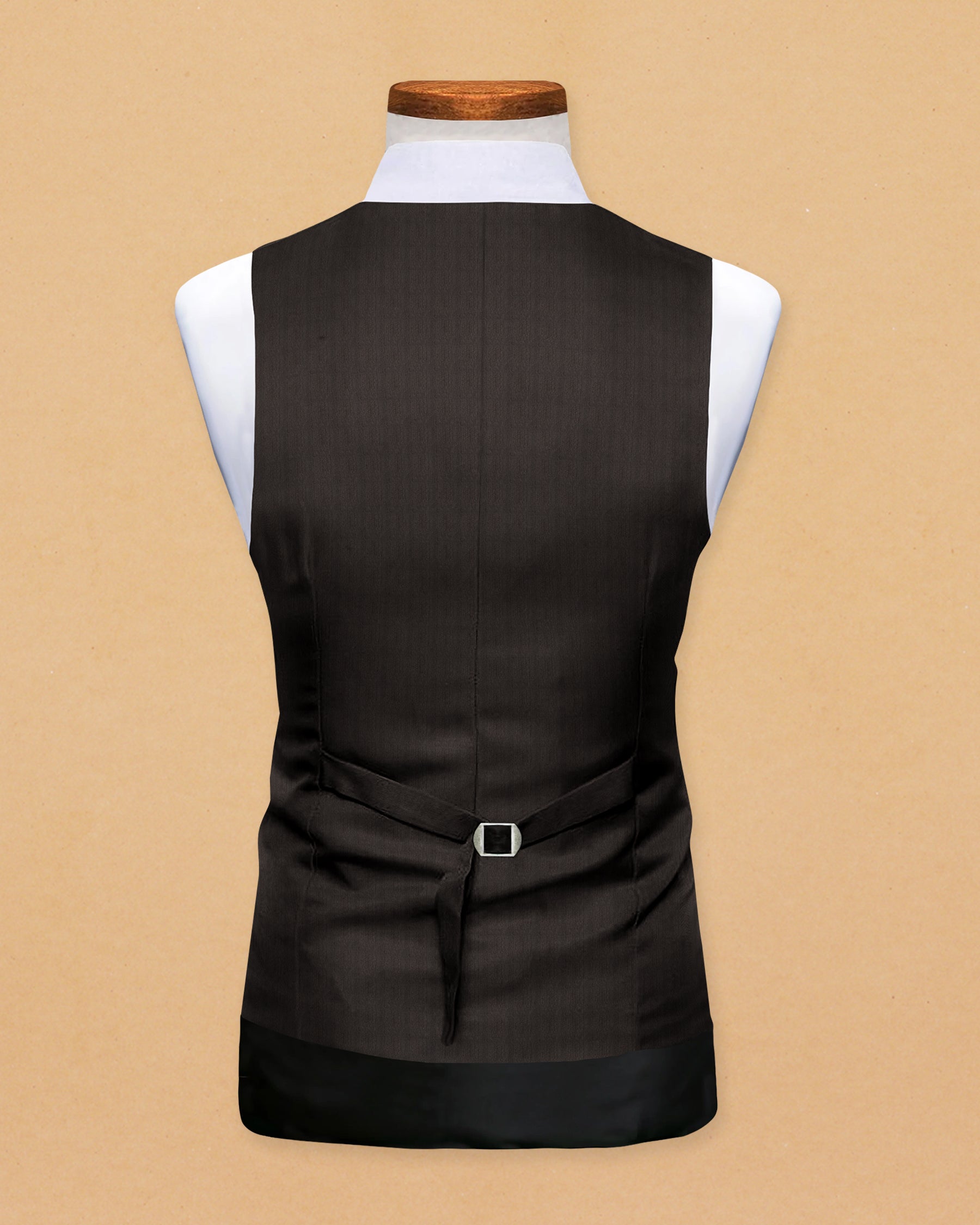 Light Brown Micro Textured Waist Coat