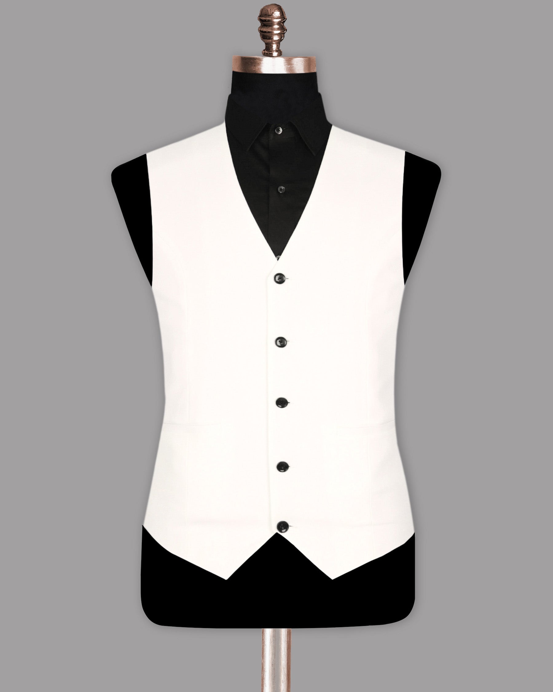 Bright white Wool Blend Dinner Waistcoat V833-40, V833-48, V833-56, V833-60, V833-58, V833-44, V833-46, V833-50, V833-54, V833-38, V833-52, V833-36, V833-42