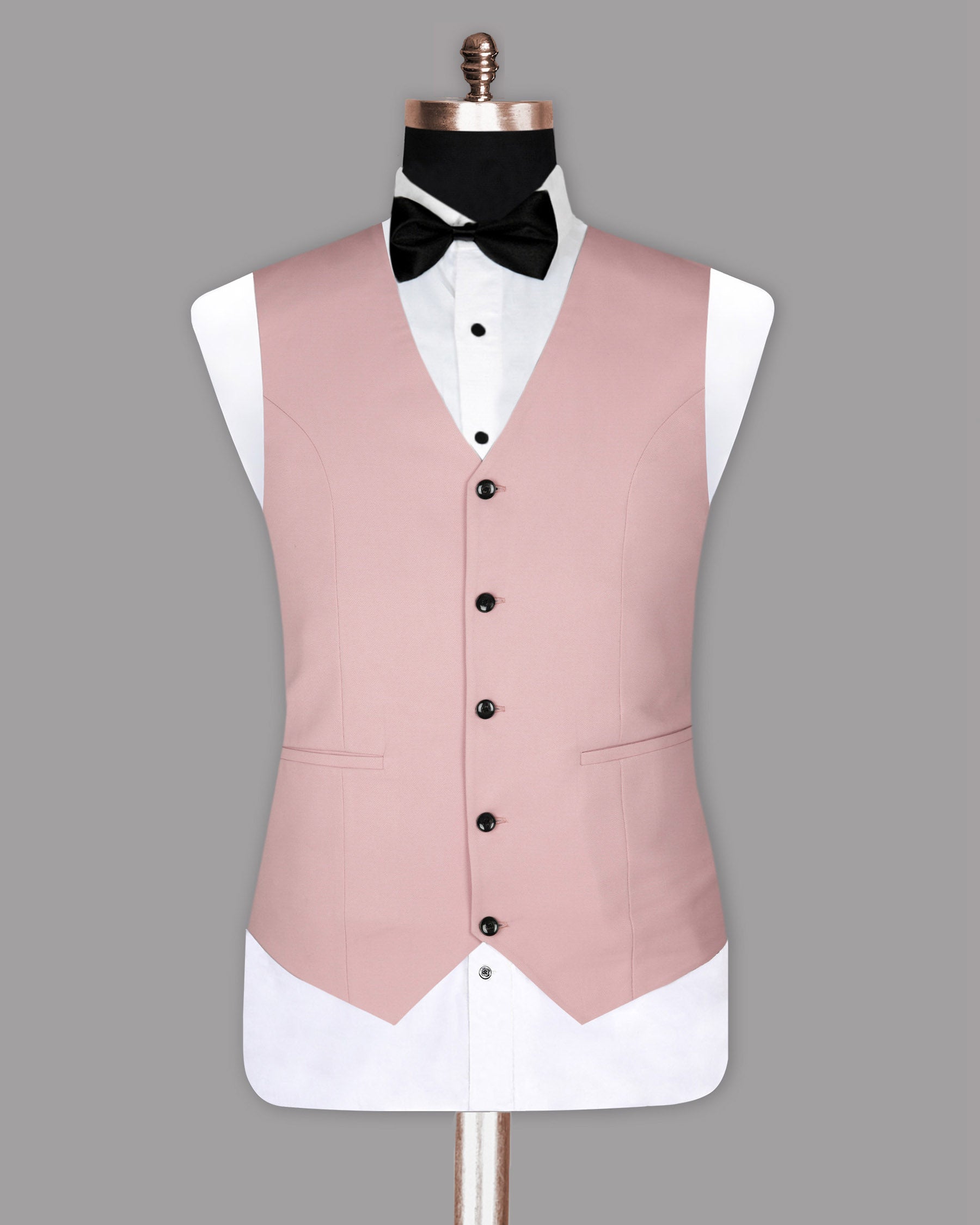 Peach Wool Blend Dinner Waistcoat V834-38, V834-36, V834-40, V834-42, V834-44, V834-48, V834-54, V834-56, V834-58, V834-60, V834-50, V834-52, V834-46