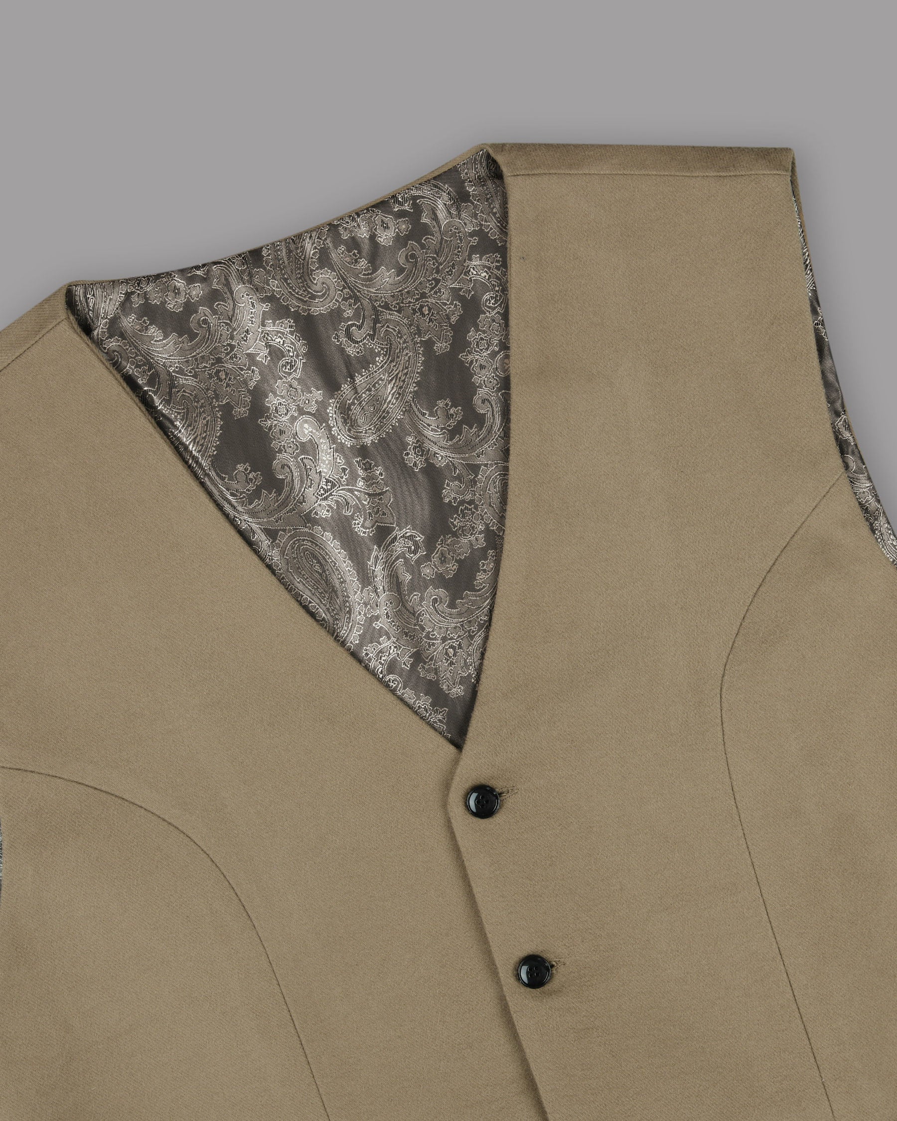 Camel Flannel Premium Cotton Waistcoat