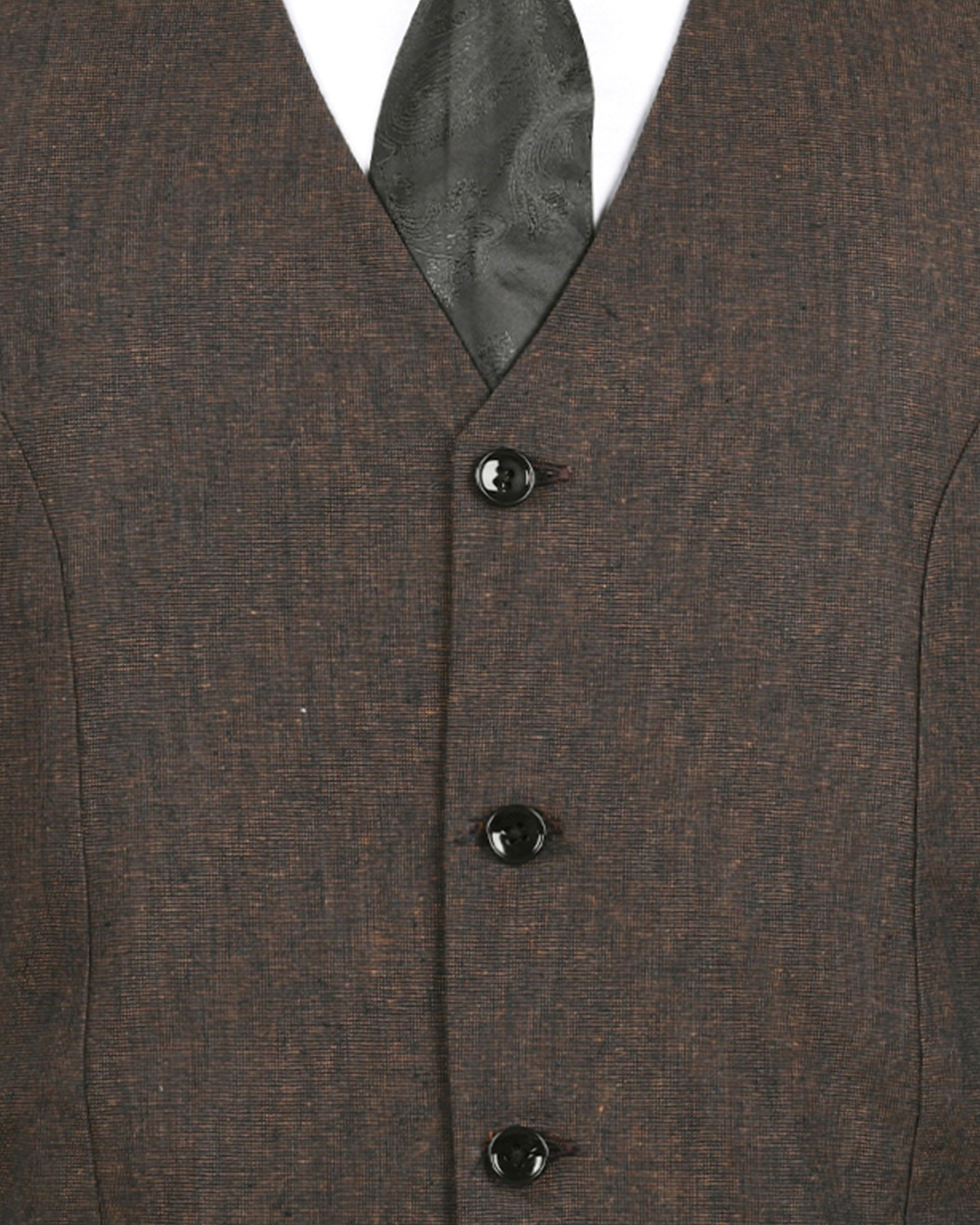 Chocolate Brown Linen Performance Waistcoat