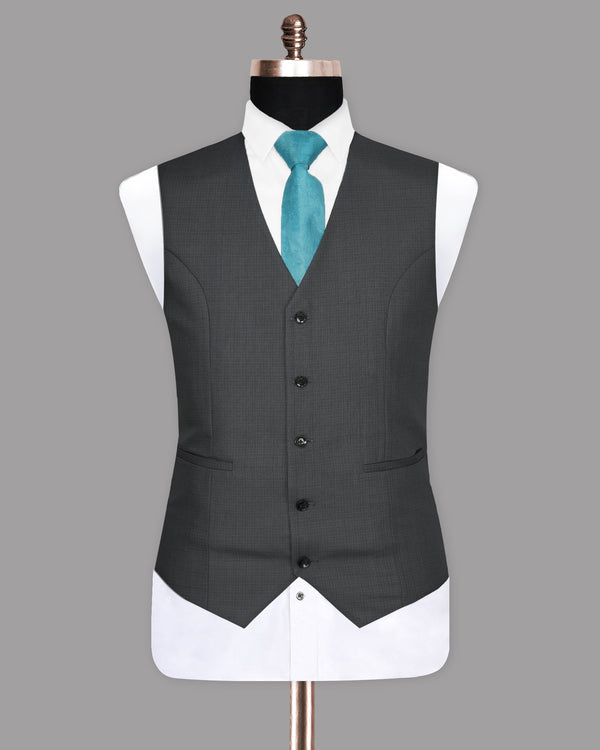 Anchor Grey Micro Checked Waistcoat V936-48, V936-52, V936-36, V936-46, V936-54, V936-38, V936-40, V936-44, V936-56, V936-58, V936-60, V936-50, V936-42