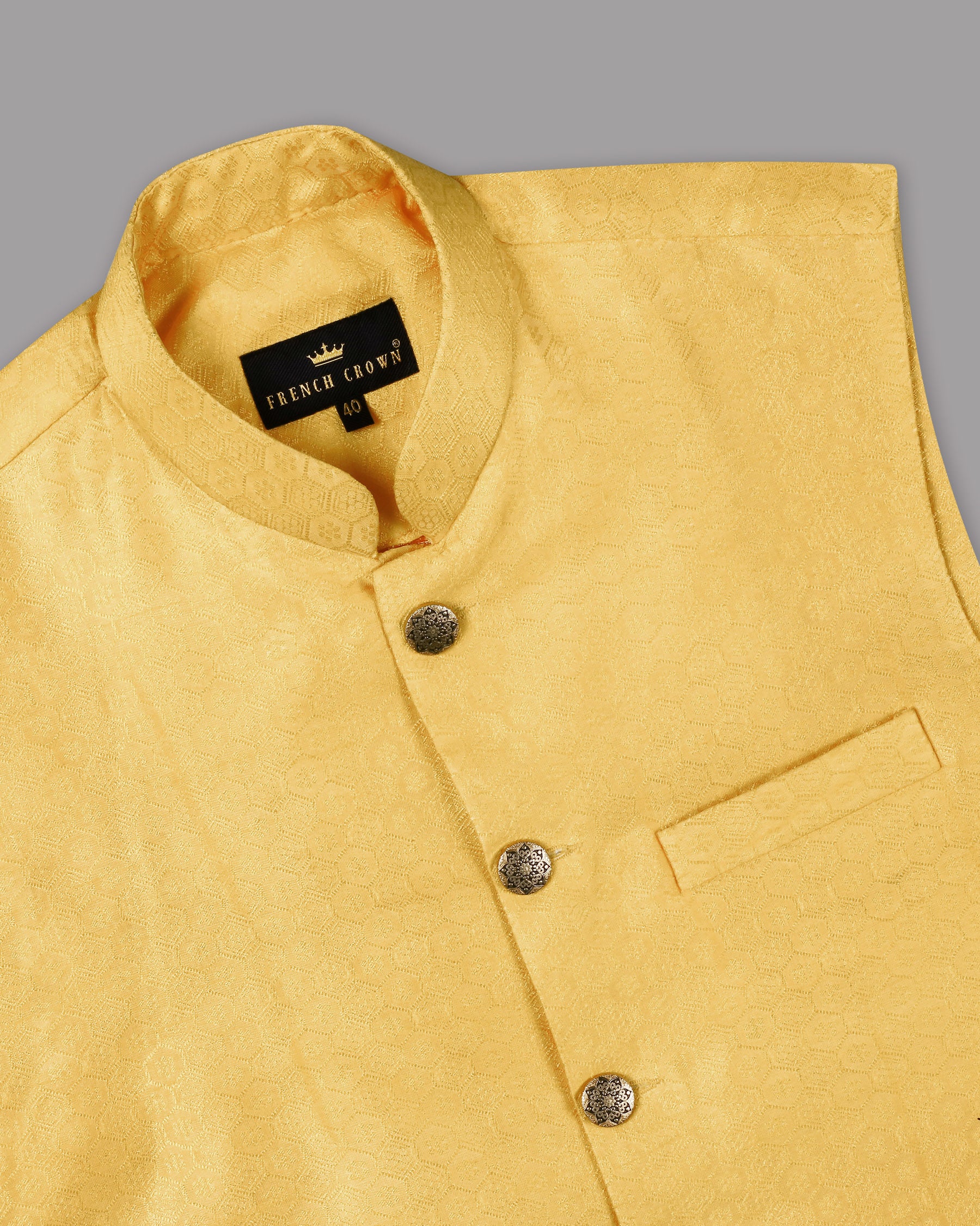 Chardonnay Jacquard Patterned Designer Nehru jacket WC1160-50, WC1160-40, WC1160-36, WC1160-38, WC1160-42, WC1160-46, WC1160-48, WC1160-52, WC1160-54, WC1160-56, WC1160-58, WC1160-60, WC1160-44