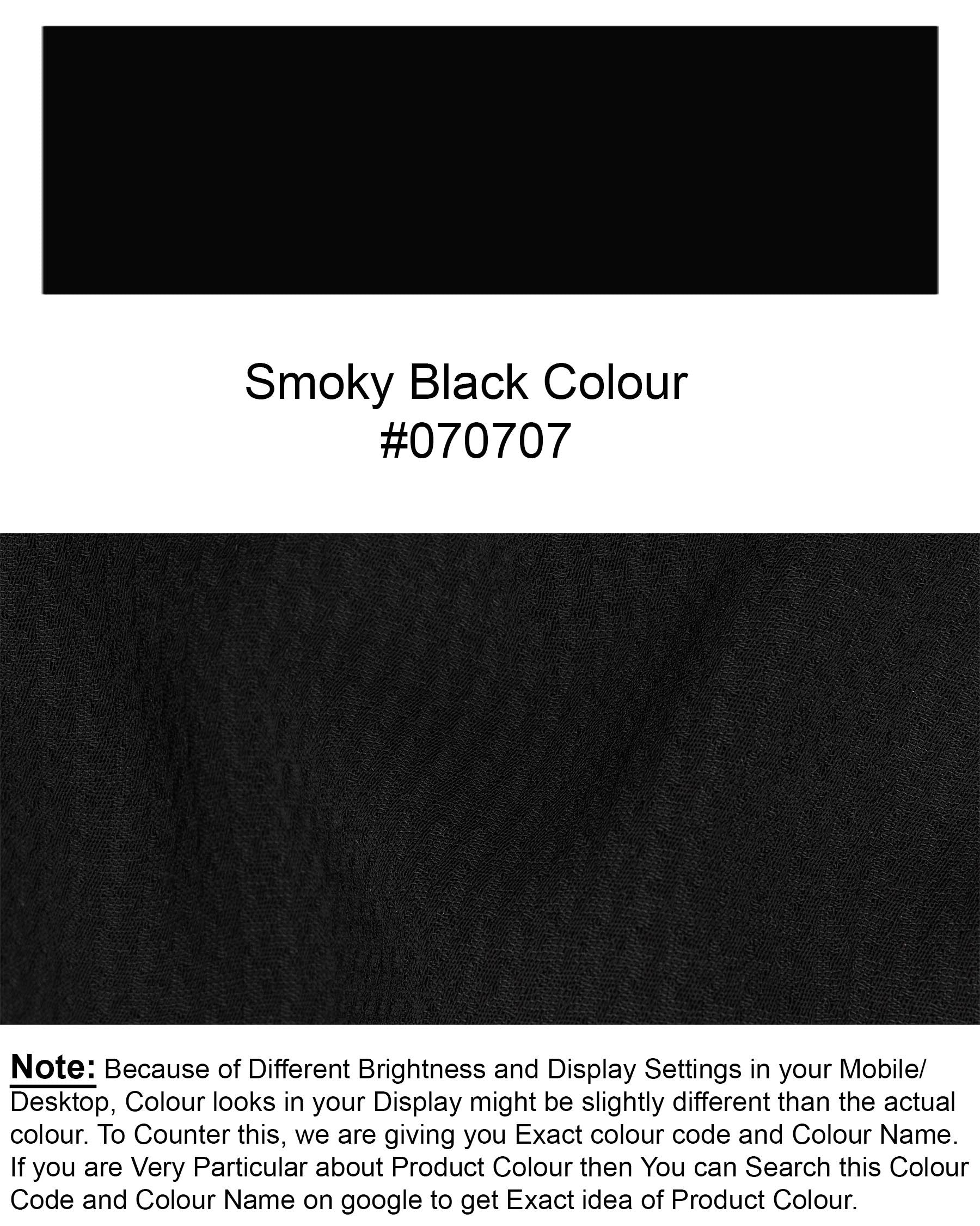 Smoky Black Super Soft Nehru Jacket WC1641-36, WC1641-38, WC1641-40, WC1641-42, WC1641-44, WC1641-46, WC1641-48, WC1641-50, WC1641-52, WC1641-54, WC1641-56, WC1641-58, WC1641-60