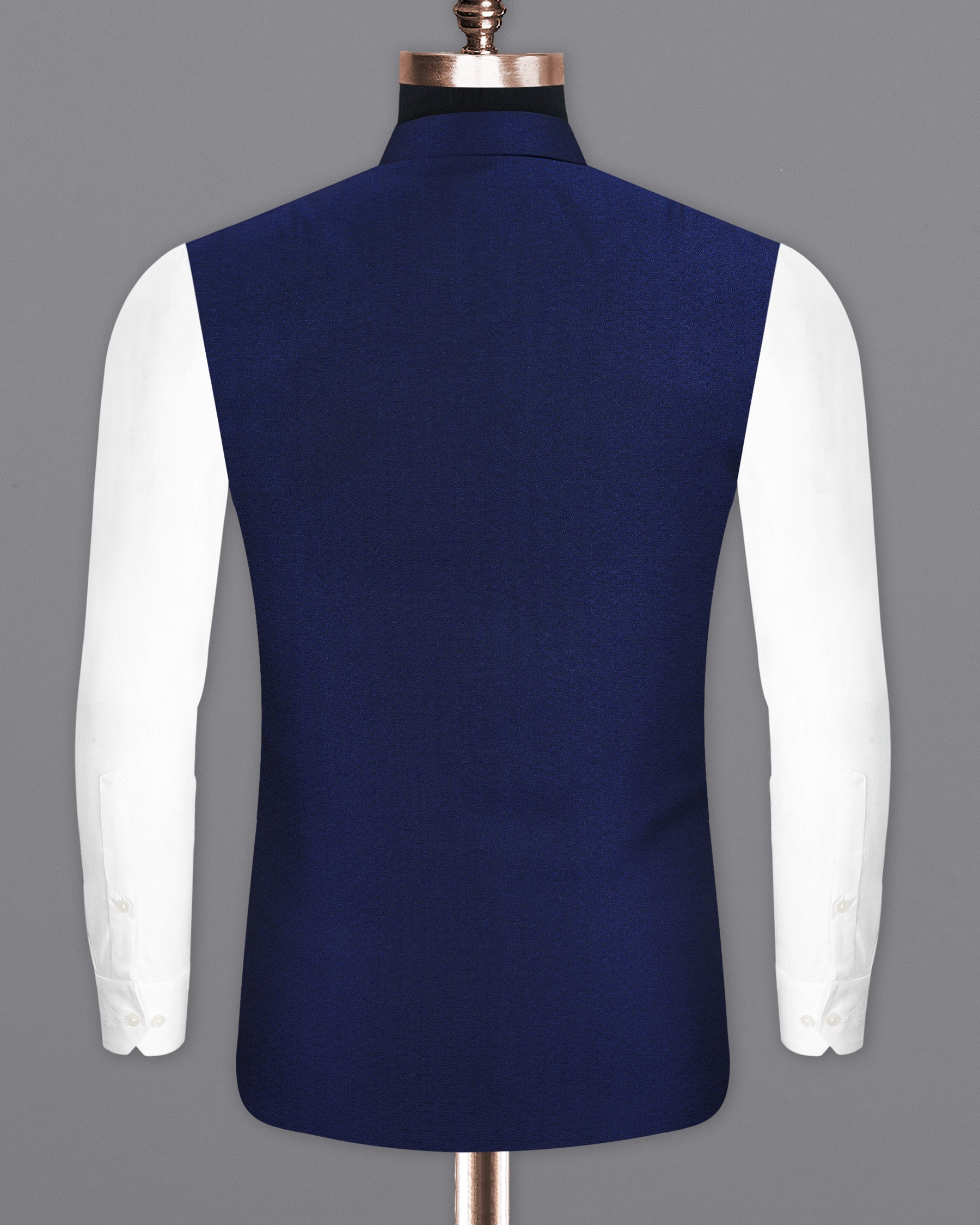 Cloud Burst Blue Textured  Nehru Jacket WC1684-36, WC1684-38, WC1684-40, WC1684-42, WC1684-44, WC1684-46, WC1684-48, WC1684-50, WC1684-52, WC1684-54, WC1684-56, WC1684-58, WC1684-60