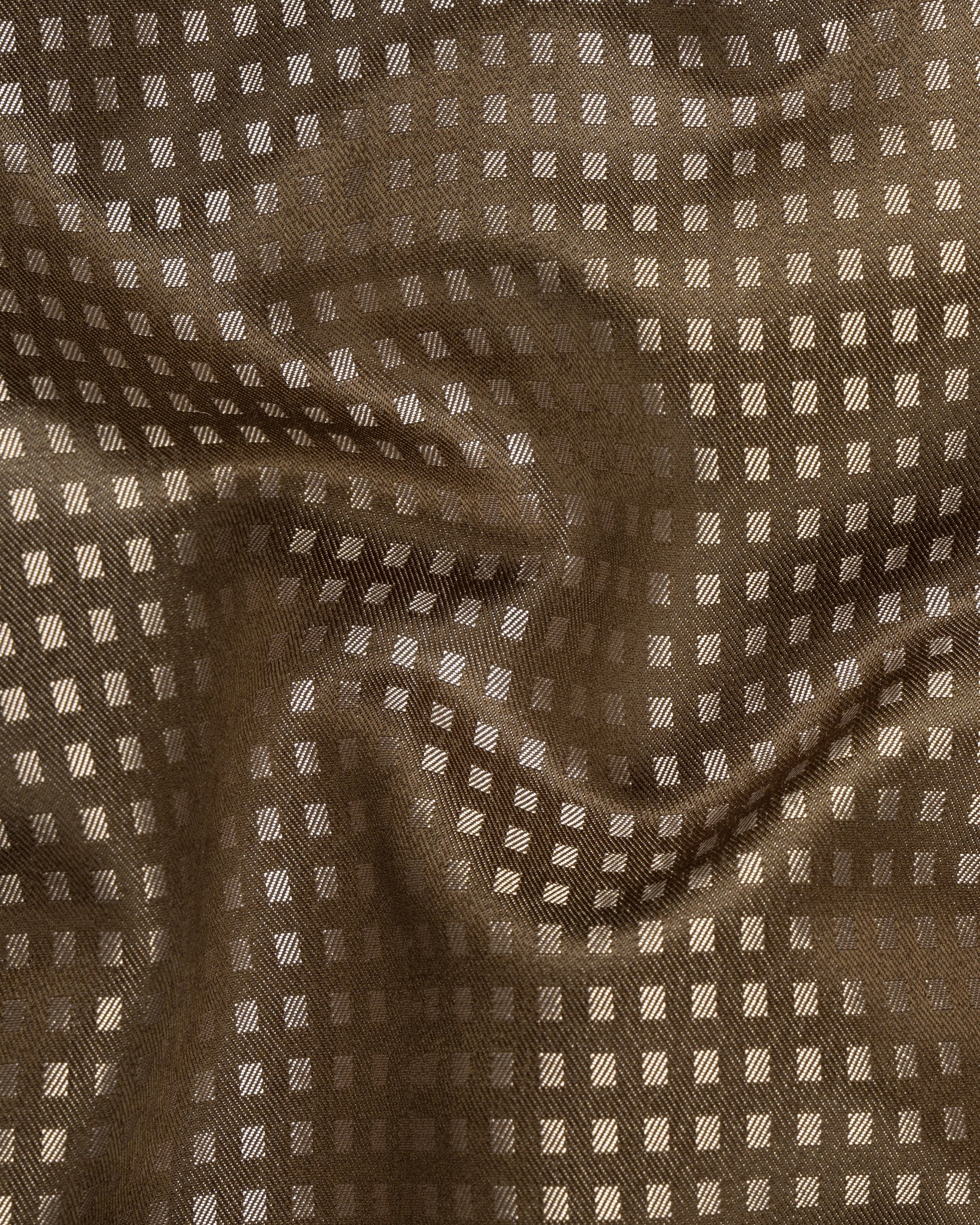 Hemlock Brown Geometric Textured Nehru Jacket