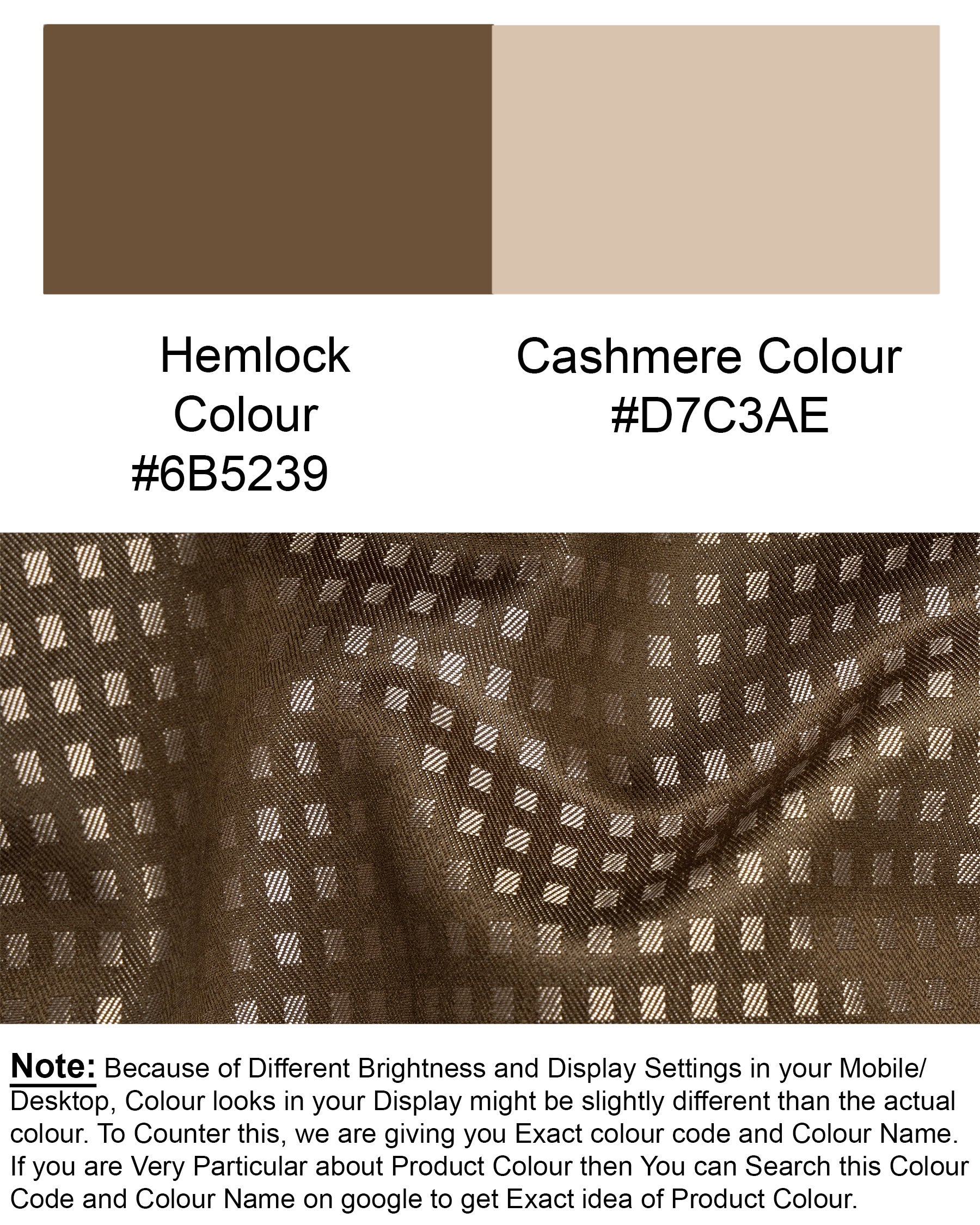 Hemlock Brown Geometric Textured Nehru Jacket