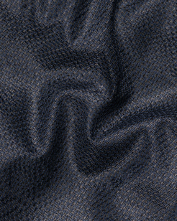 Limed Spruce Geometric Textured Nehru Jacket