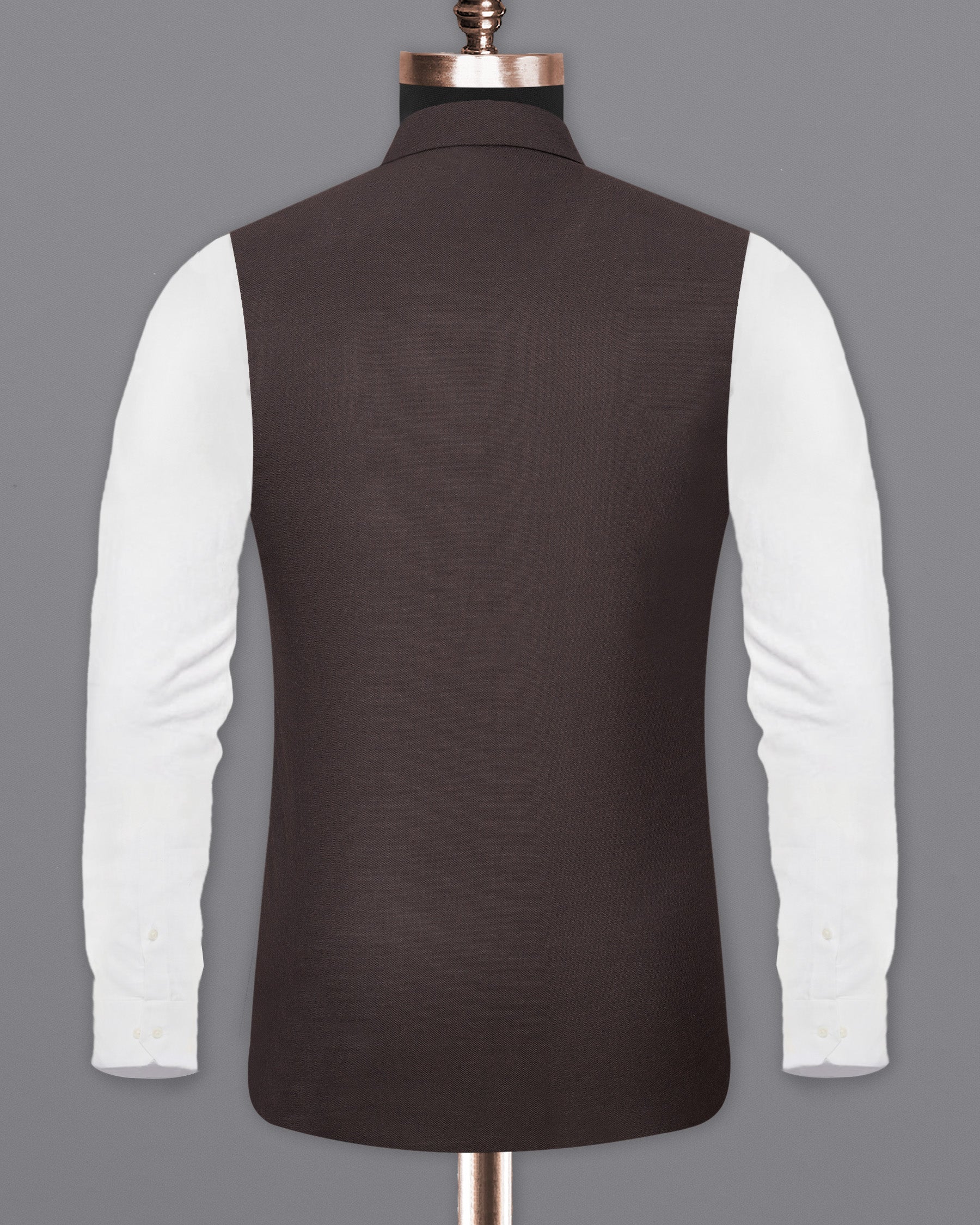 Piano Brown Nehru Jacket WC1829-36, WC1829-38, WC1829-40, WC1829-42, WC1829-44, WC1829-46, WC1829-48, WC1829-50, WC1829-52, WC1829-54, WC1829-56, WC1829-58, WC1829-60