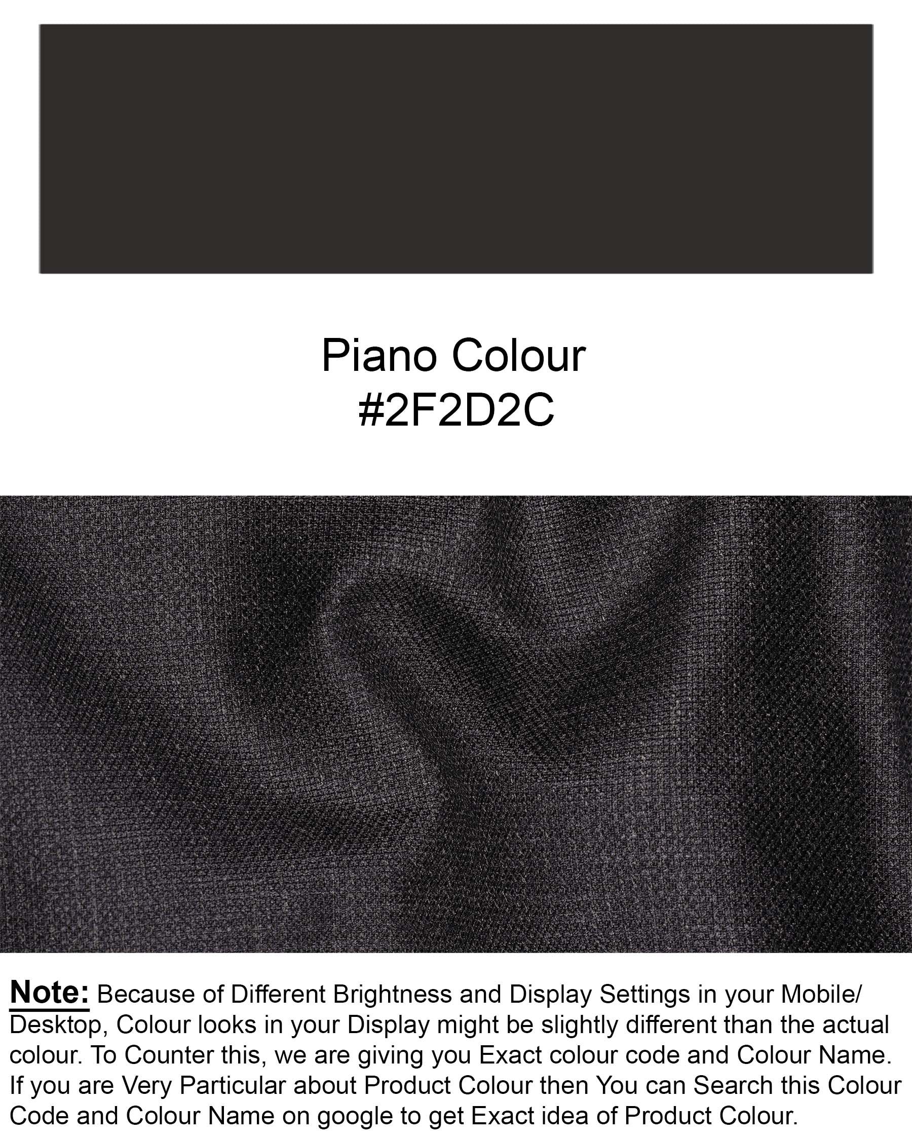 Piano Gray Textured Nehru Jacket WC1956-36, WC1956-38, WC1956-40, WC1956-42, WC1956-44, WC1956-46, WC1956-48, WC1956-50, WC1956-52, WC1956-54, WC1956-56, WC1956-58, WC1956-60