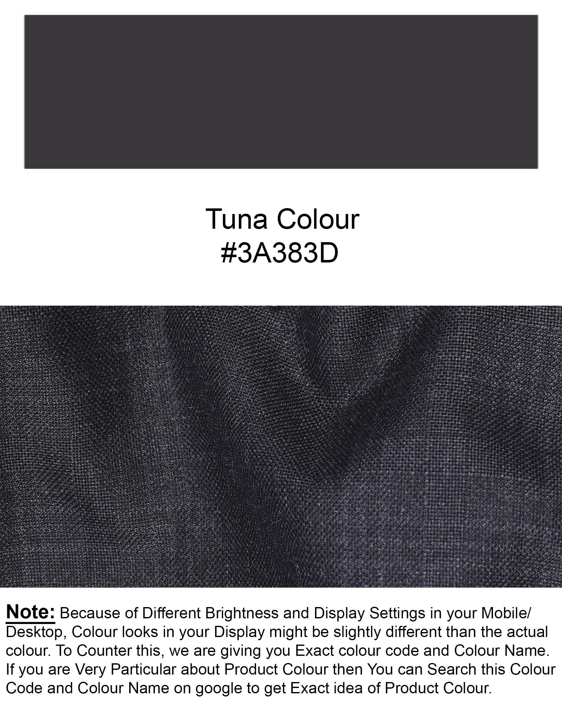 Tuna Gray Plaid Nehru Jacket WC1968-36, WC1968-38, WC1968-40, WC1968-42, WC1968-44, WC1968-46, WC1968-48, WC1968-50, WC1968-52, WC1968-54, WC1968-56, WC1968-58, WC1968-60