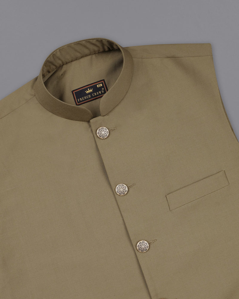 Shadow Brown Textured Nehru Jacket WC1974-36, WC1974-38, WC1974-40, WC1974-42, WC1974-44, WC1974-46, WC1974-48, WC1974-50, WC1974-52, WC1974-54, WC1974-56, WC1974-58, WC1974-60