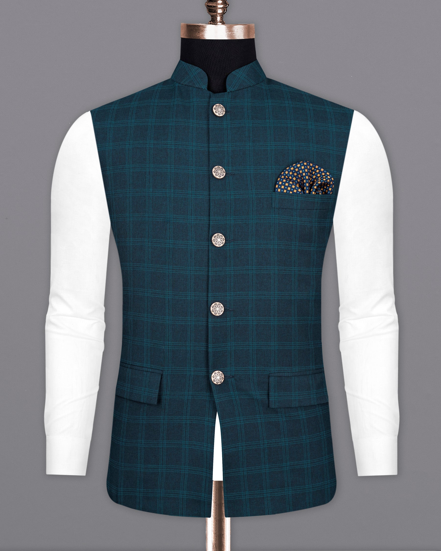 Sea Green Handloom SIlk Sequins & Motifs Embroidered Nehru Jacket Set For  Boys Design by Tiny Town Studio at Pernia's Pop Up Shop 2024