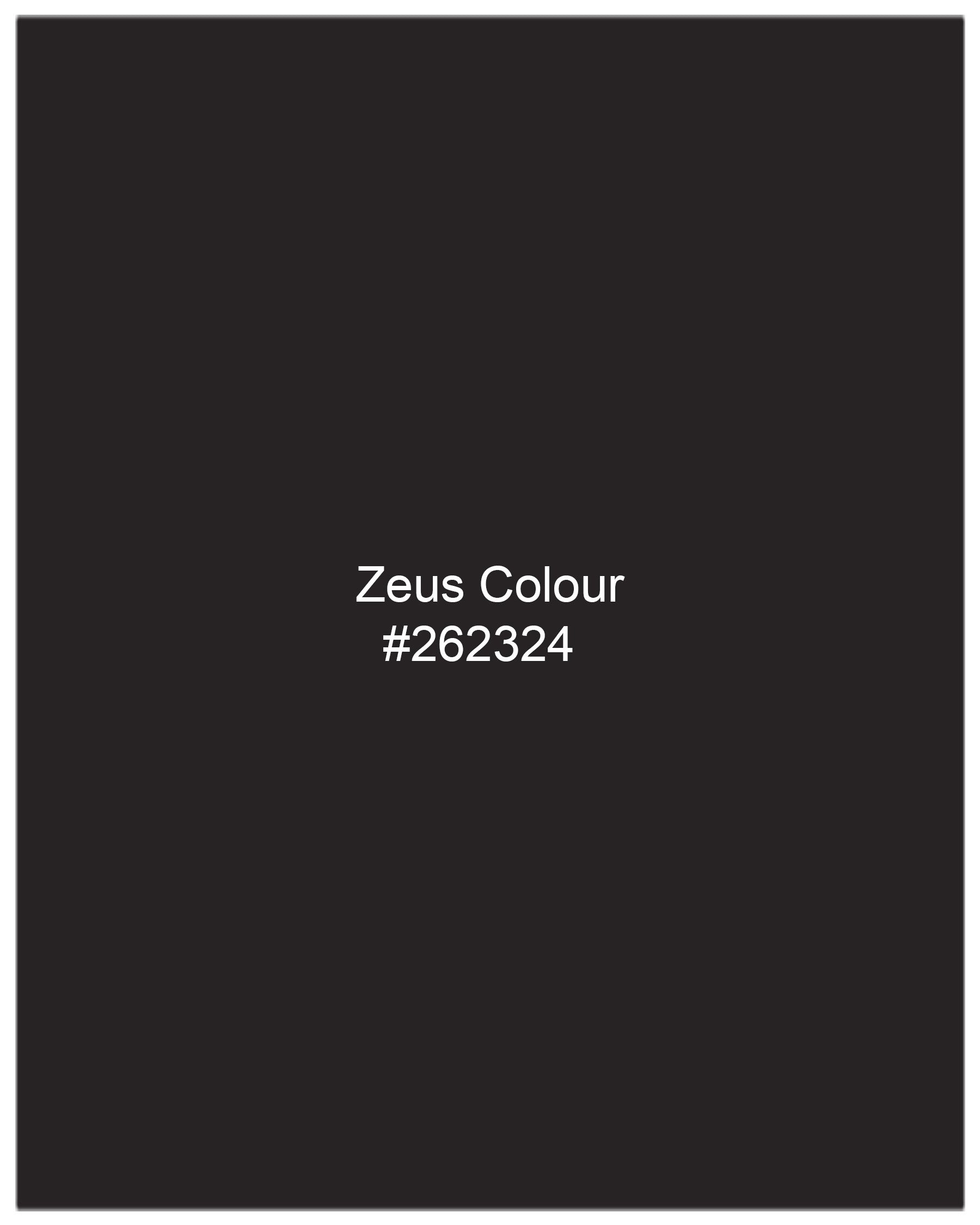 Zeus Light Black Nehru Jacket WC2033-36, WC2033-38, WC2033-40, WC2033-42, WC2033-44, WC2033-46, WC2033-48, WC2033-50, WC2033-52, WC2033-54, WC2033-56, WC2033-58, WC2033-60