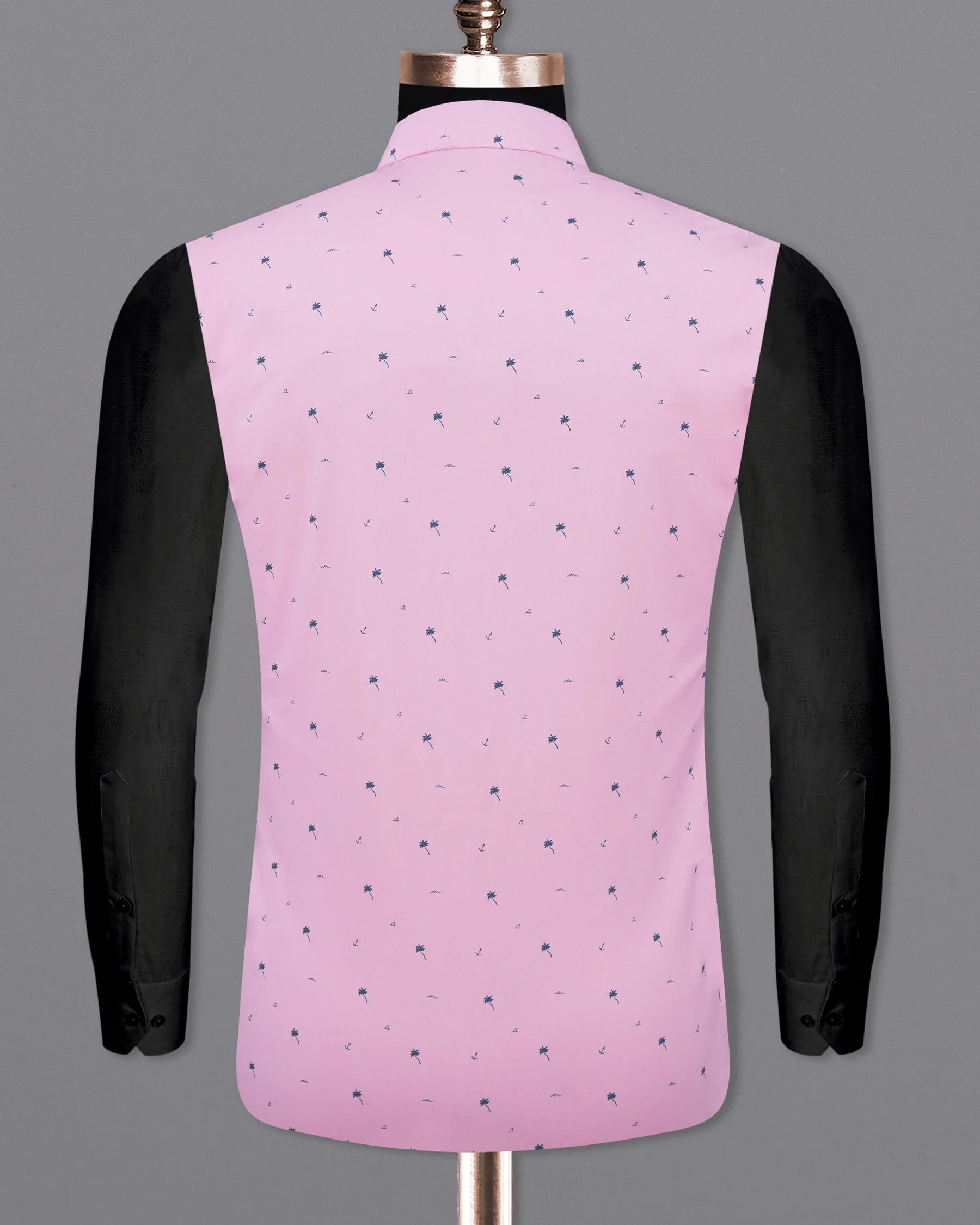 Melanie Pink with Fiord Blue Printed Premium Cotton Designer Nehru Jacket WC2161-38, WC2161-39, WC2161-40, WC2161-42, WC2161-44, WC2161-46, WC2161-48, WC2161-50, WC2161-52