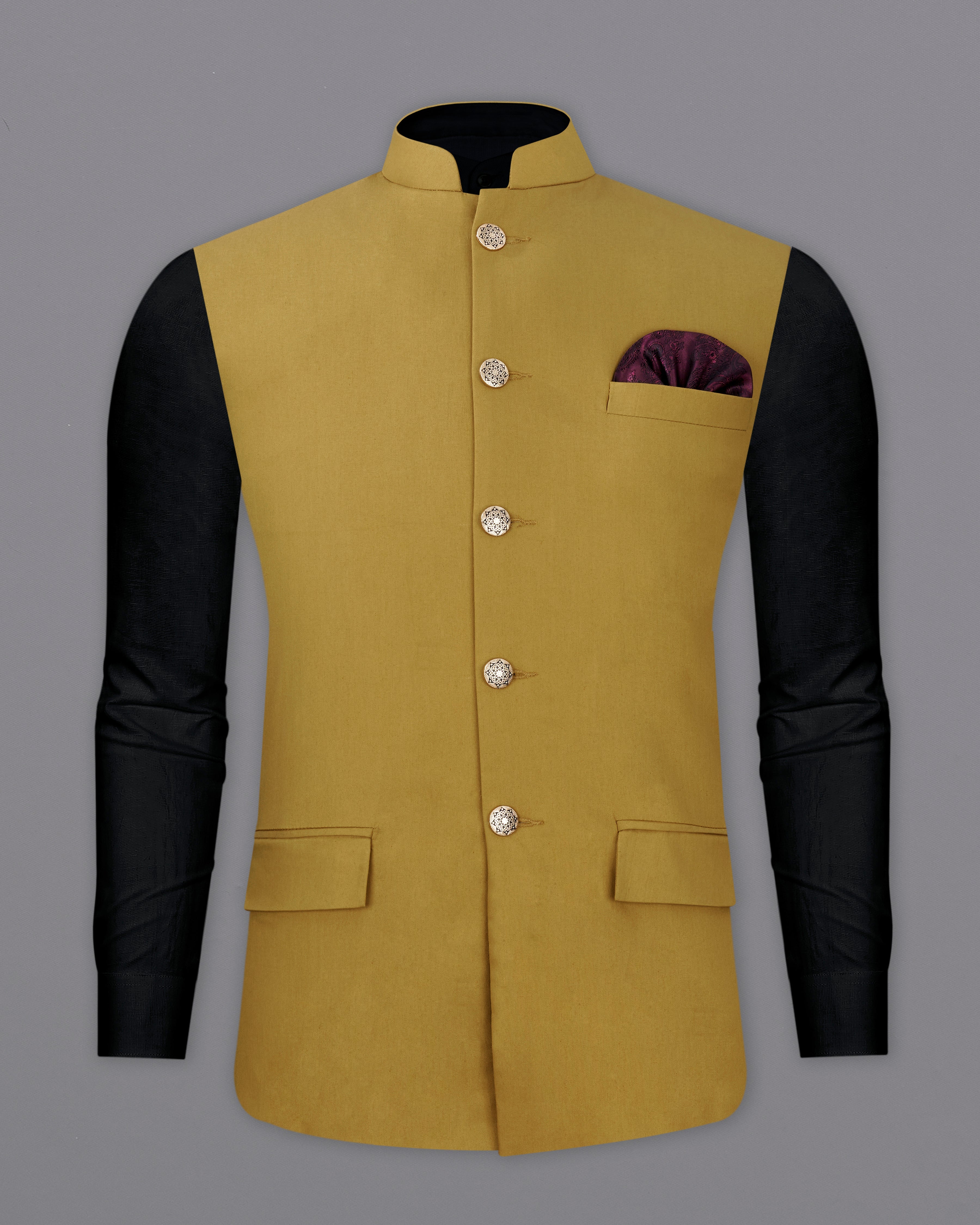Men Green Nehru Jacket Modi Jacket for Men Plain Nehru Jacket Sainly– SAINLY