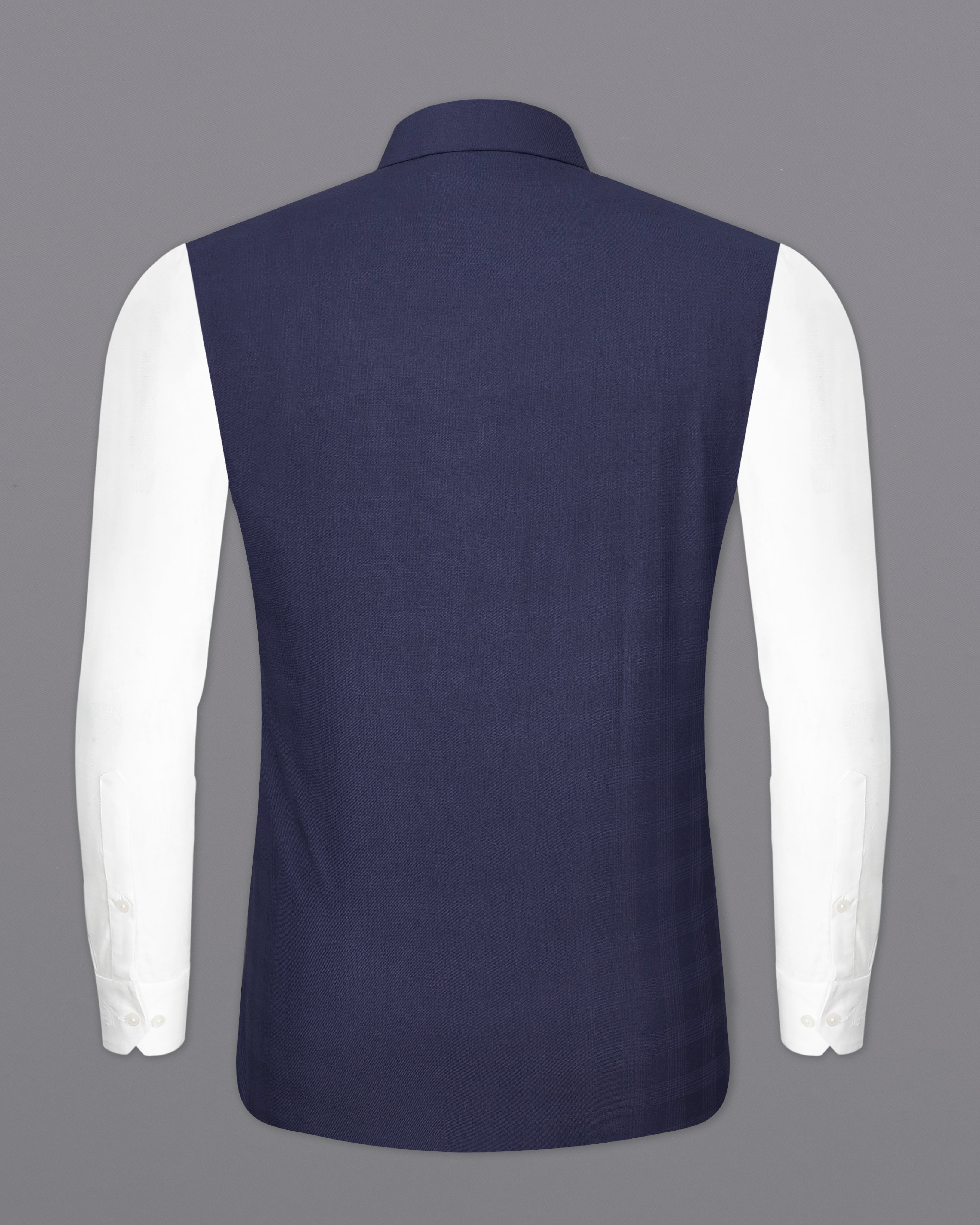 Tuna Navy Blue Bandhgala Nehru jacket WC2350-36, WC2350-38, WC2350-40, WC2350-42, WC2350-44, WC2350-46, WC2350-48, WC2350-50, WC2350-52, WC2350-54, WC2350-56, WC2350-58, WC2350-60