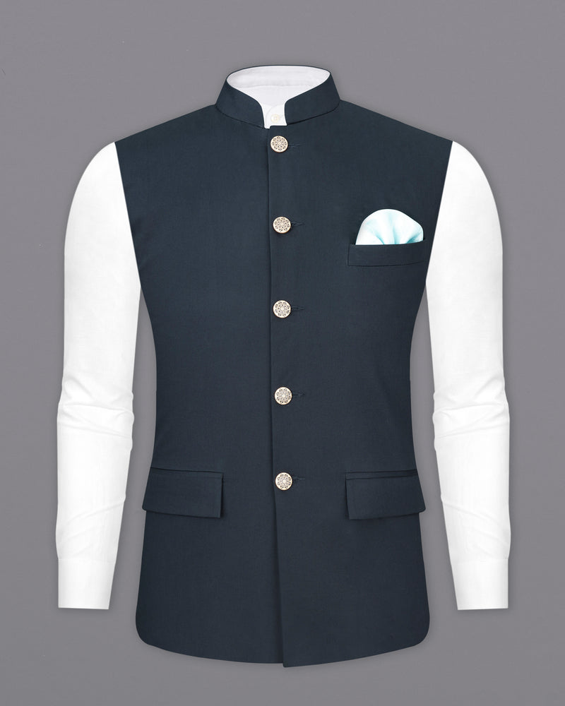 TUNA BLUE PREMIUM COTTON NEHRU JACKET