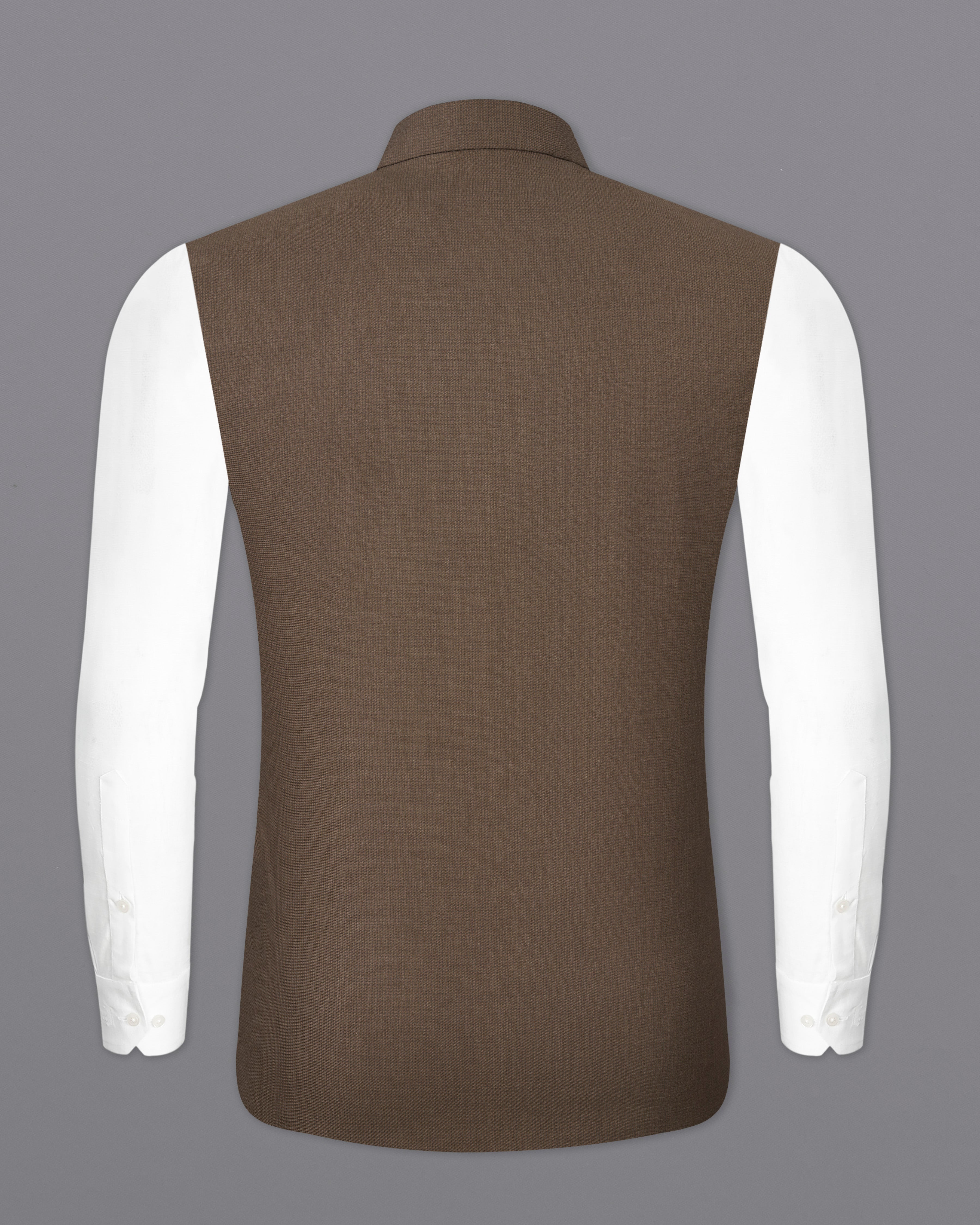 Judge Brown Textured Nehru Jacket WC2534-36, WC2534-38, WC2534-40, WC2534-42, WC2534-44, WC2534-46, WC2534-48, WC2534-50, WC2534-52, WC2534-54, WC2534-53, WC2534-58, WC2534-60