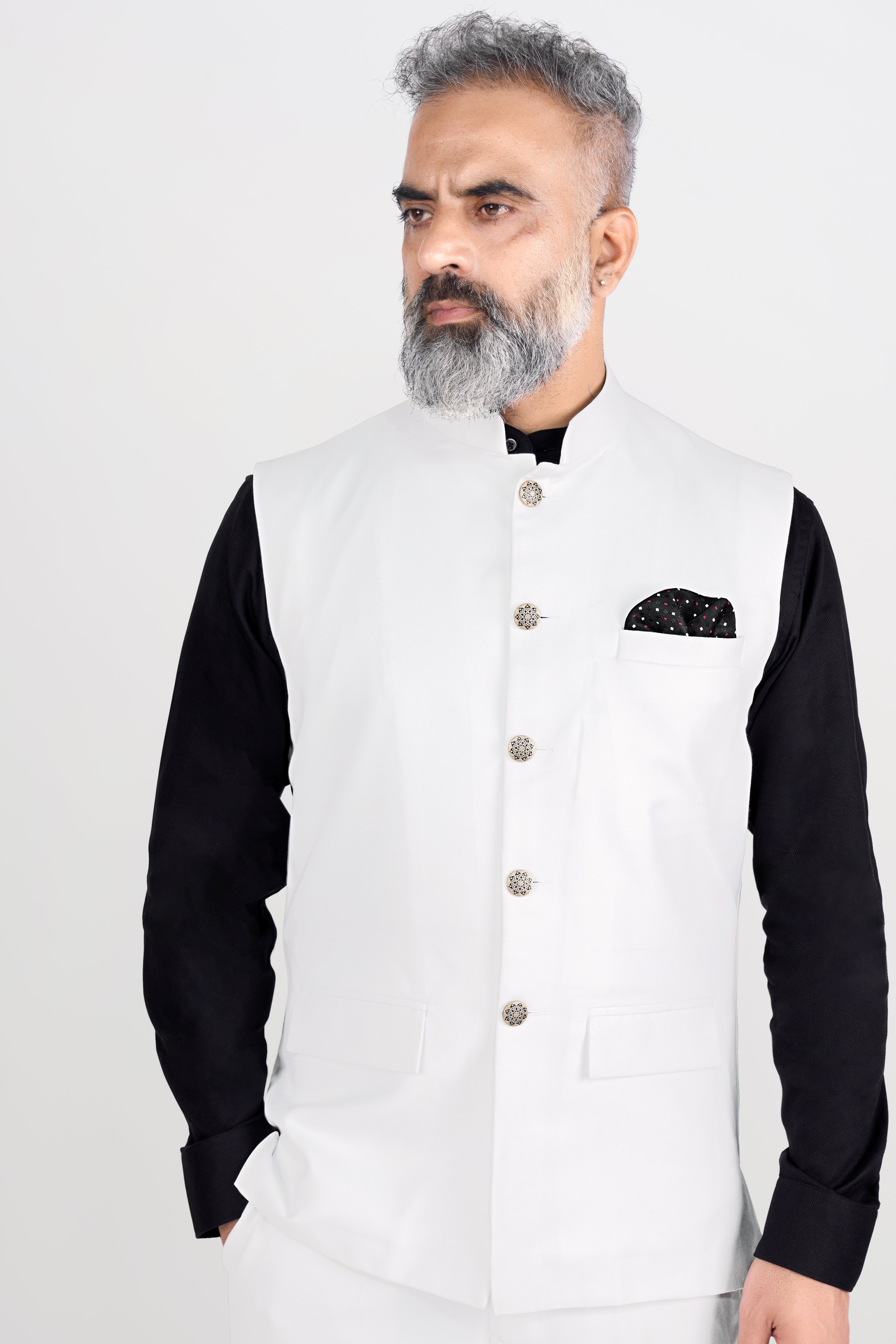 Buy Vastraa Fusion Womens Pure Wool Nehru Jacket For Women(White Large)  Online at Best Prices in India - JioMart.