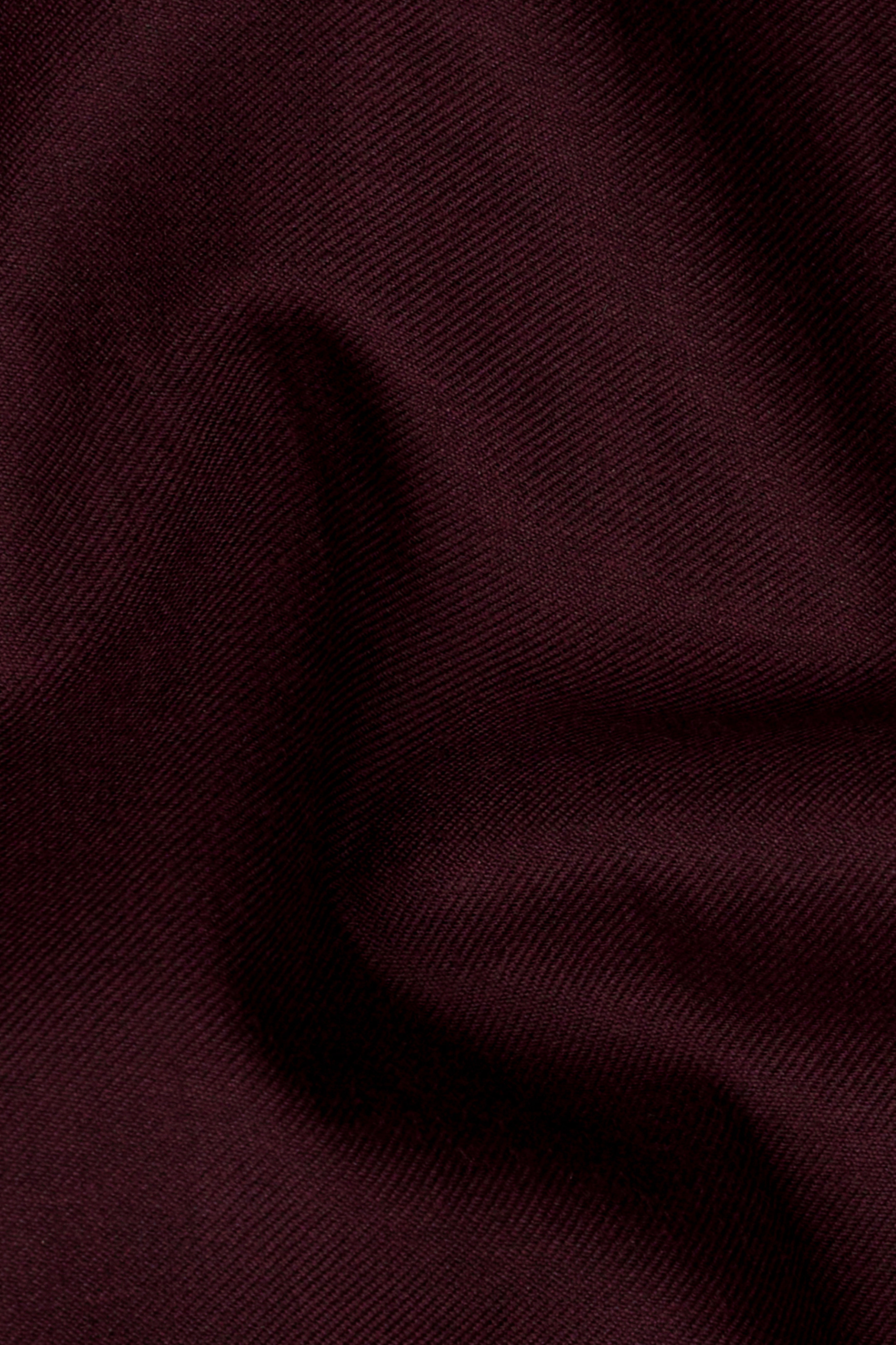 Umber Maroon Textured Premium Wool-Blend Wedding Nehru Jackets For Men.