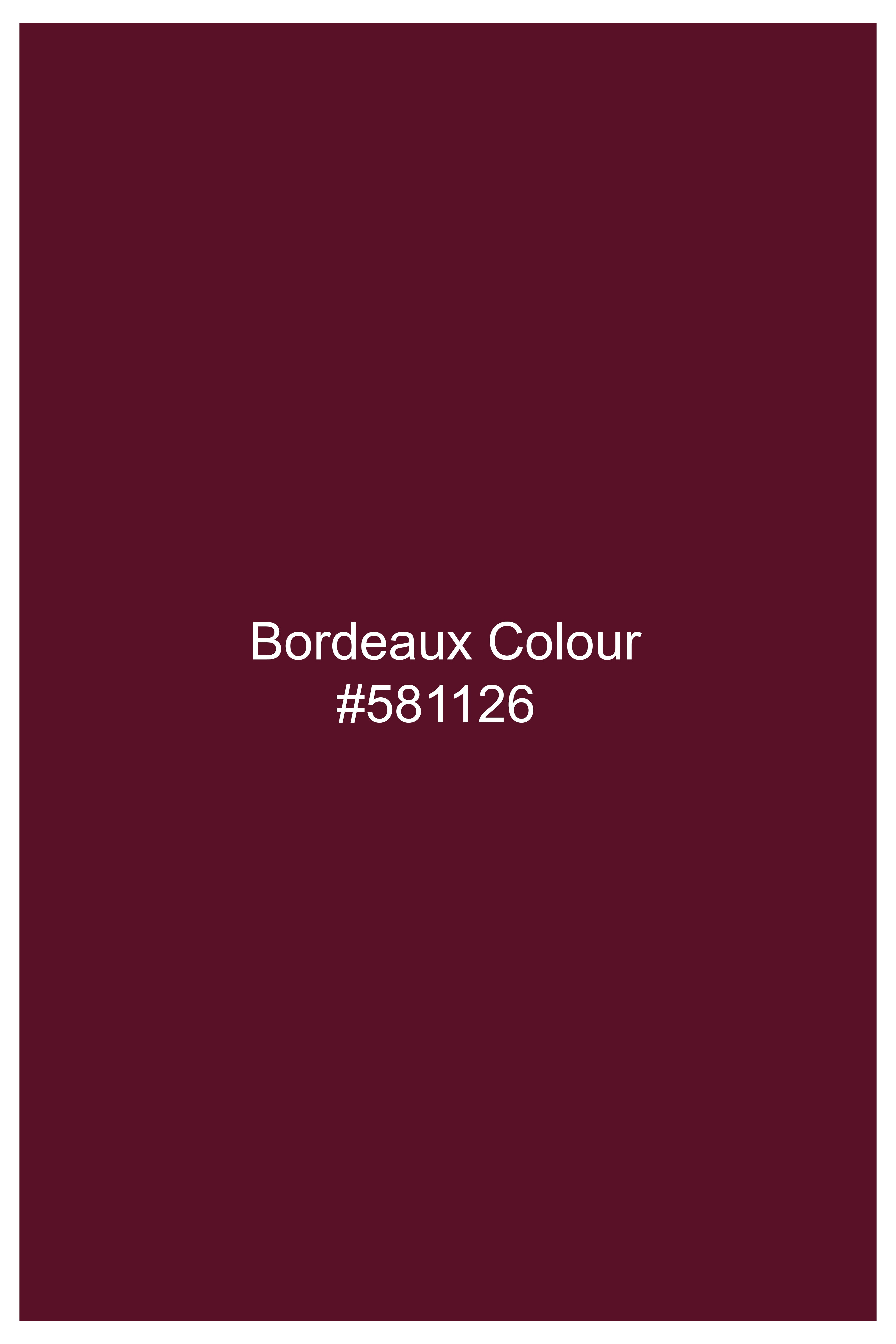 Bordeaux Maroon Wool Rich Nehru Jacket WC3050-36, WC3050-38, WC3050-40, WC3050-42, WC3050-44, WC3050-46, WC3050-48, WC3050-50, WC3050-52, WC3050-54, WC3050-56, WC3050-58, WC3050-60