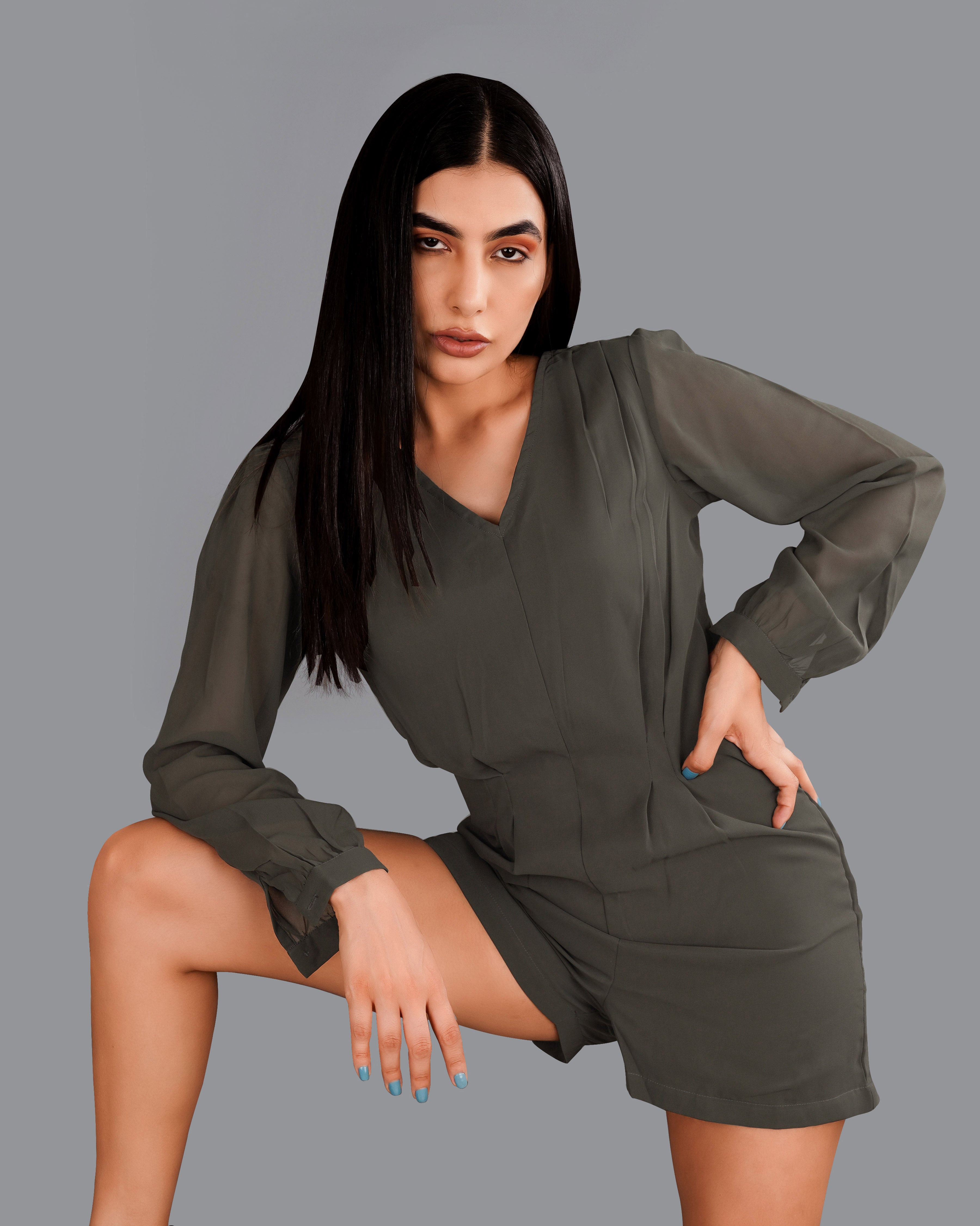 Gravel Gray Jumpsuit WD009-32, WD009-34, WD009-36, WD009-38, WD009-40, WD009-42
