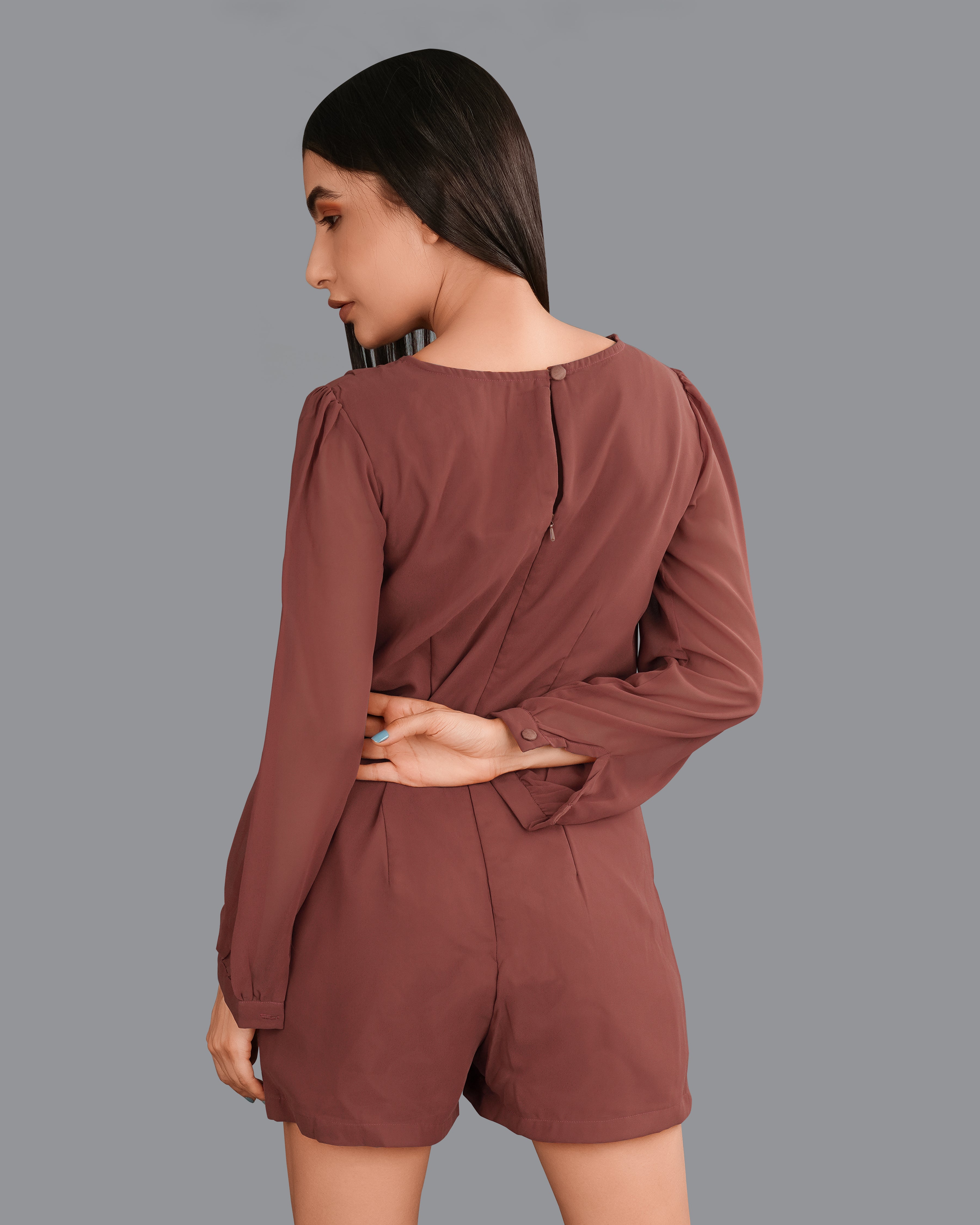 Nutmeg Brown Jumpsuit WD010-32, WD010-34, WD010-36, WD010-38, WD010-40, WD010-42