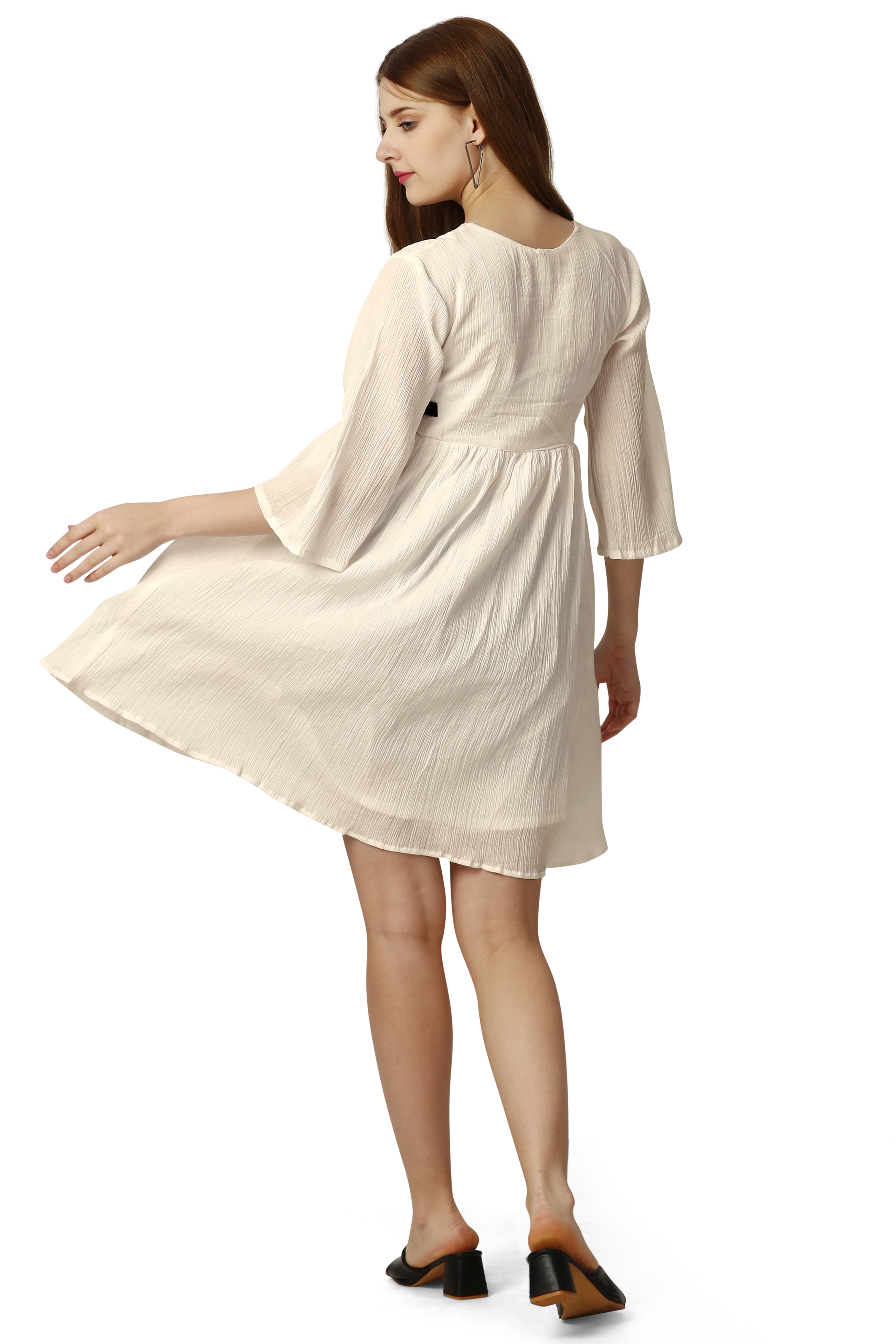 Antique Beige Premium Cotton Dress