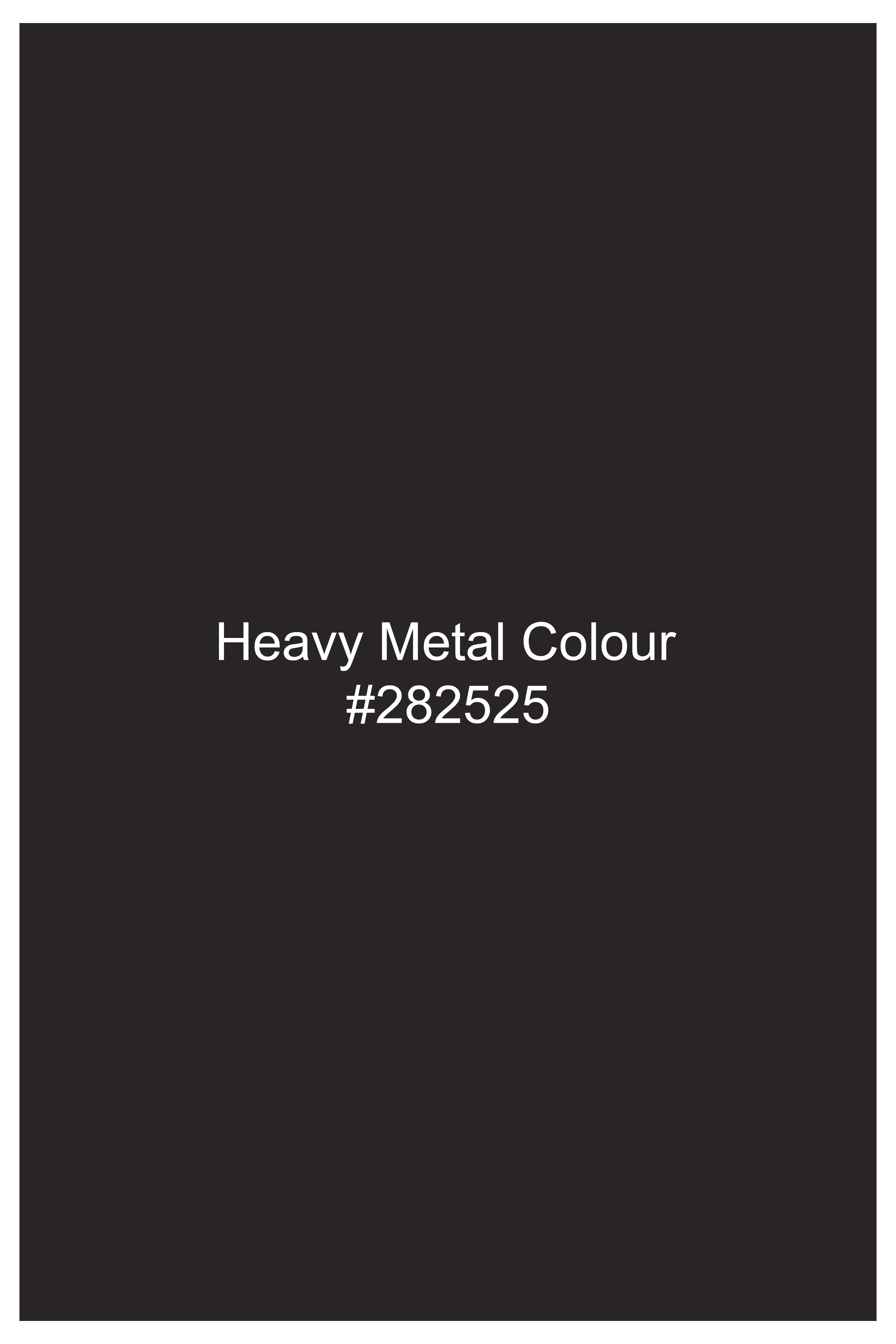Heavy Metal Black Striped Dobby Premium Giza Cotton Dress