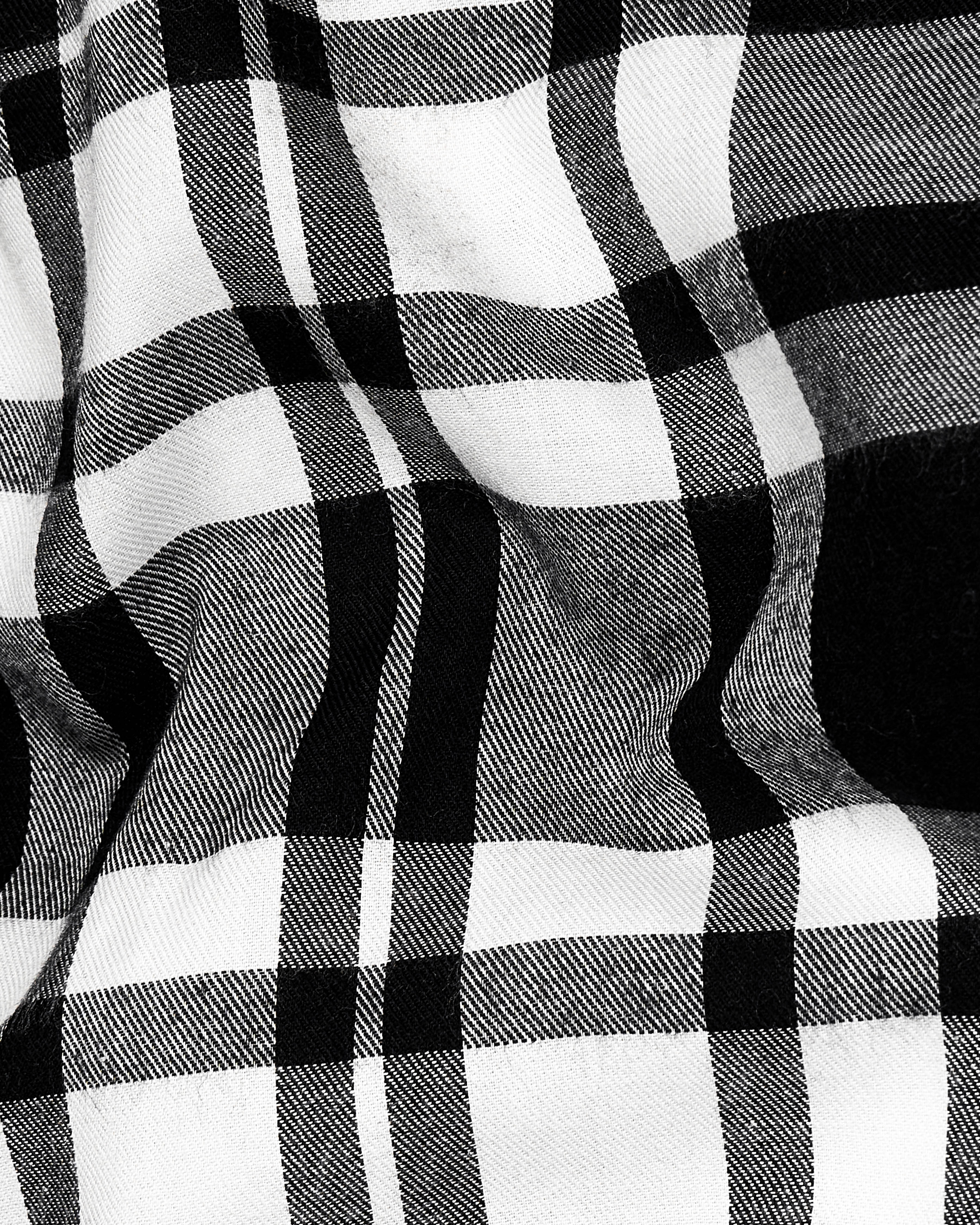 Jade Black and White Plaid Premium Cotton Shirt WS004-M-BLK-32, WS004-M-BLK-34, WS004-M-BLK-36, WS004-M-BLK-38, WS004-M-BLK-40, WS004-M-BLK-42