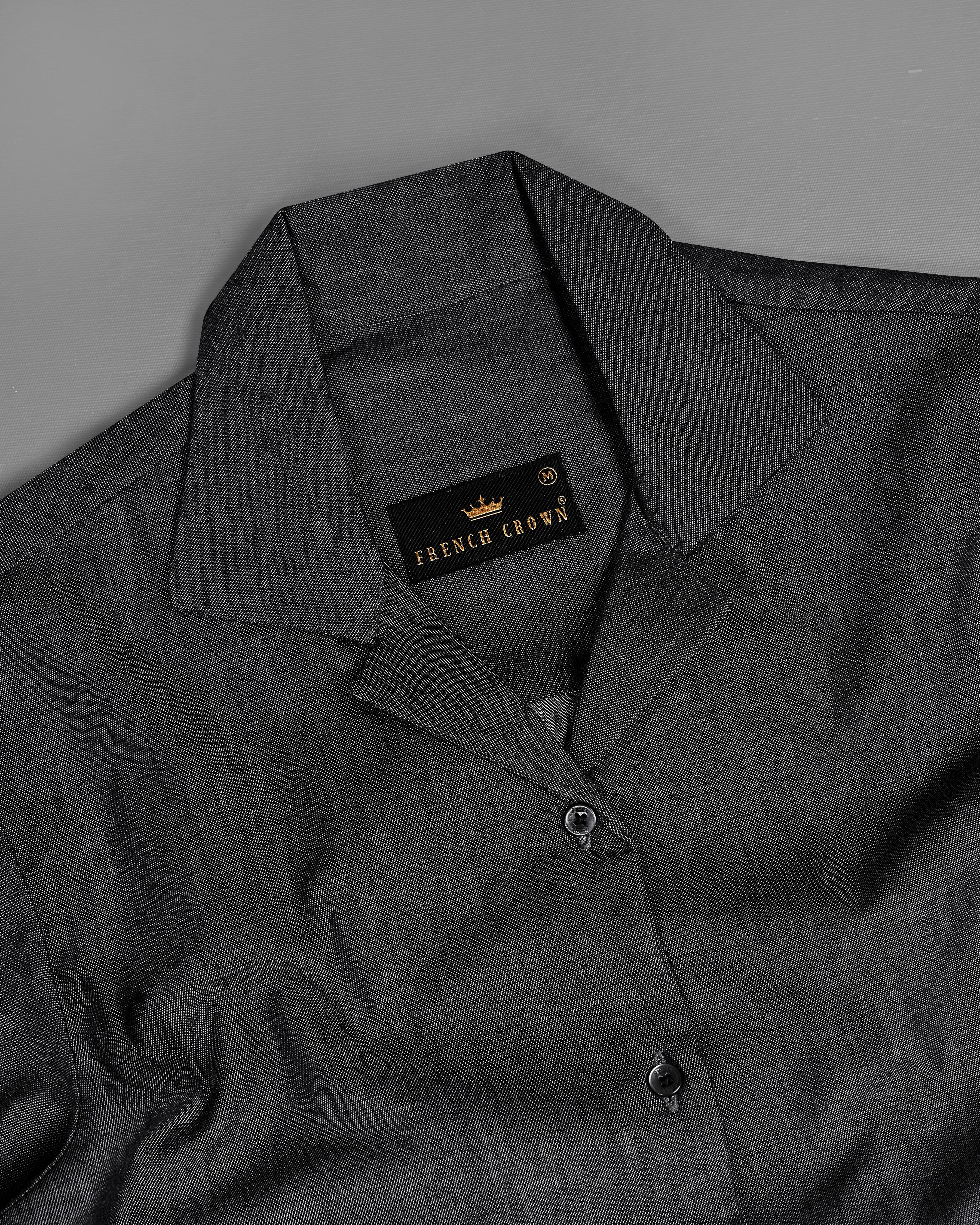 Iridium Gray Premium Cotton Denim Shirt