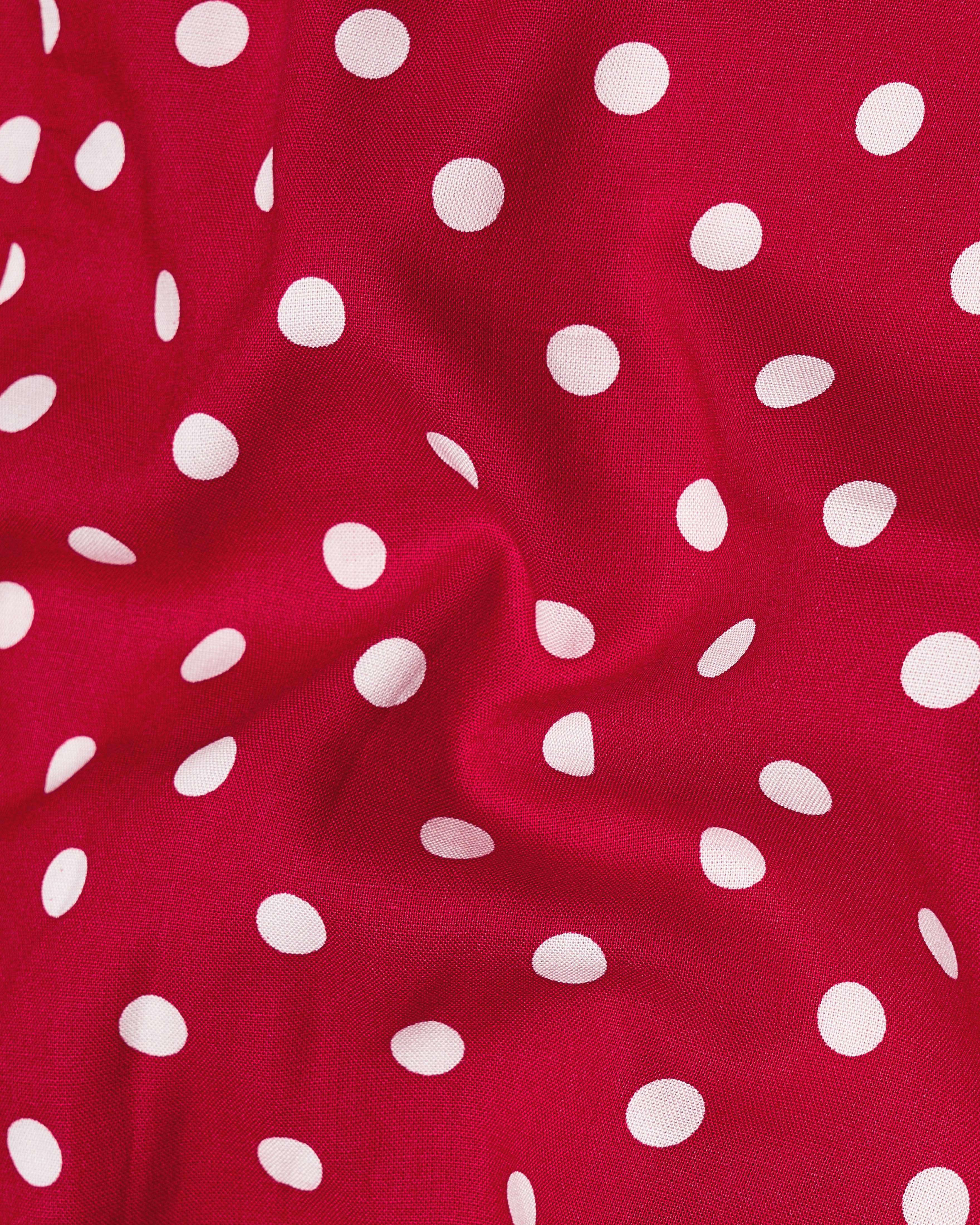 Shiraz Red Polka Dotted Premium Tencel Shirt WS016-32, WS016-34, WS016-36, WS016-38, WS016-40, WS016-42