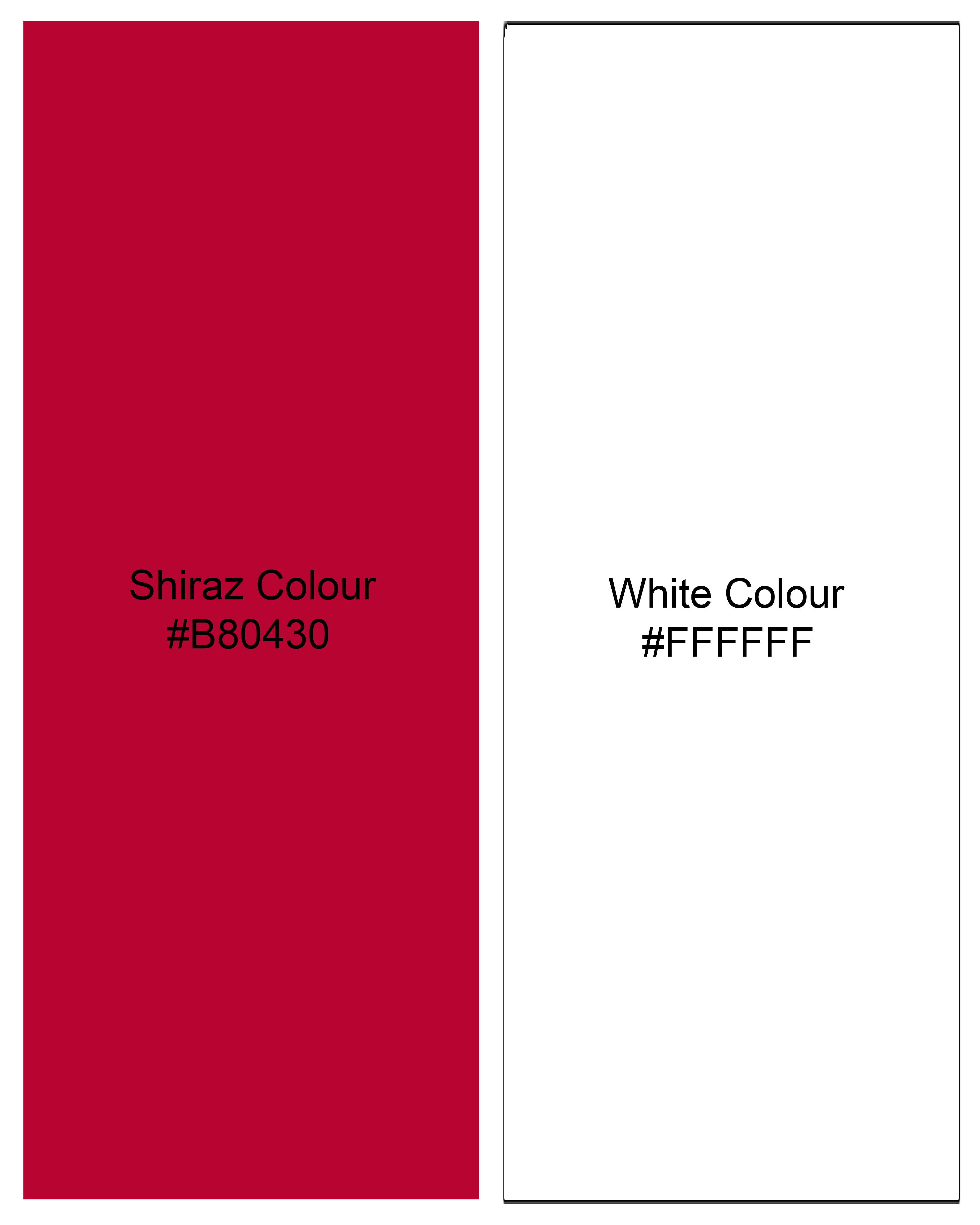 Shiraz Red Polka Dotted Premium Tencel Shirt WS016-32, WS016-34, WS016-36, WS016-38, WS016-40, WS016-42